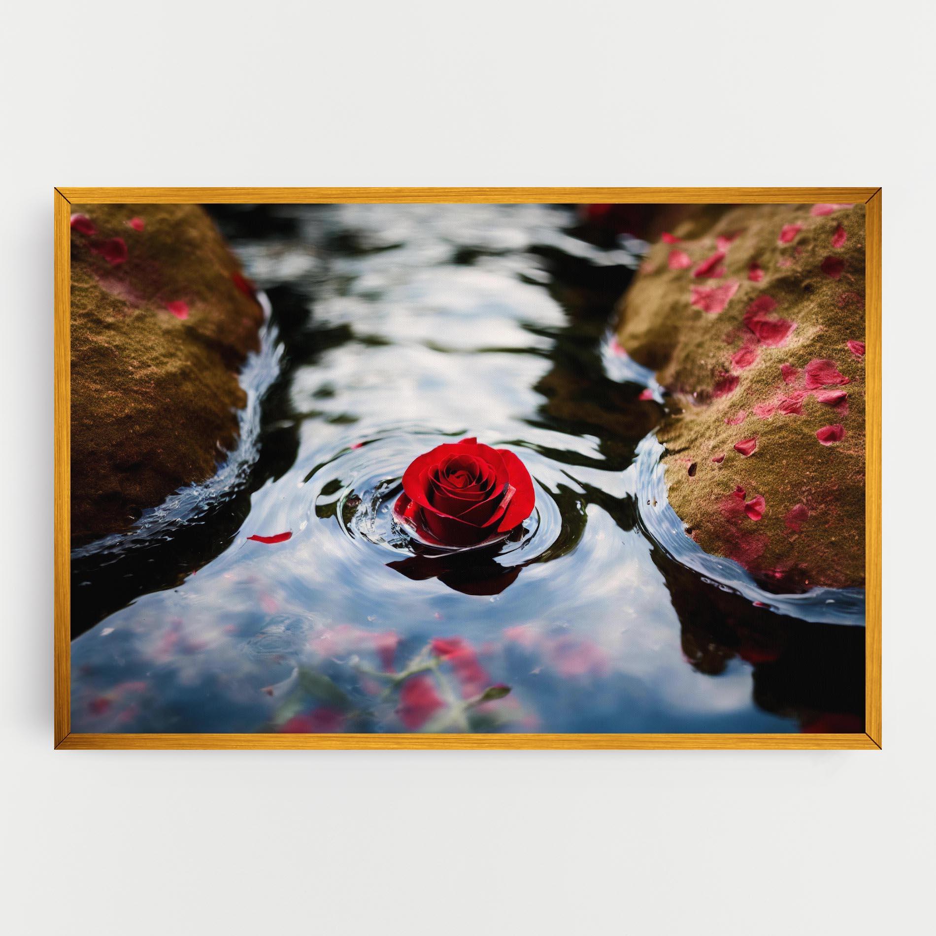 Obraz na Płótnie Floating Water Rose mockup 0