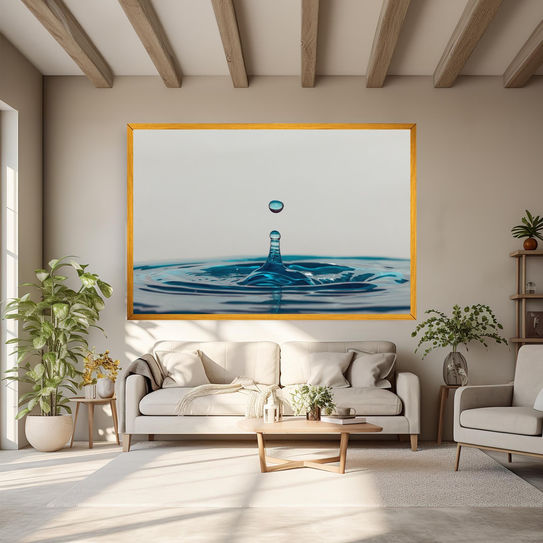 Obraz na Płótnie Blue Water Drop mockup 6