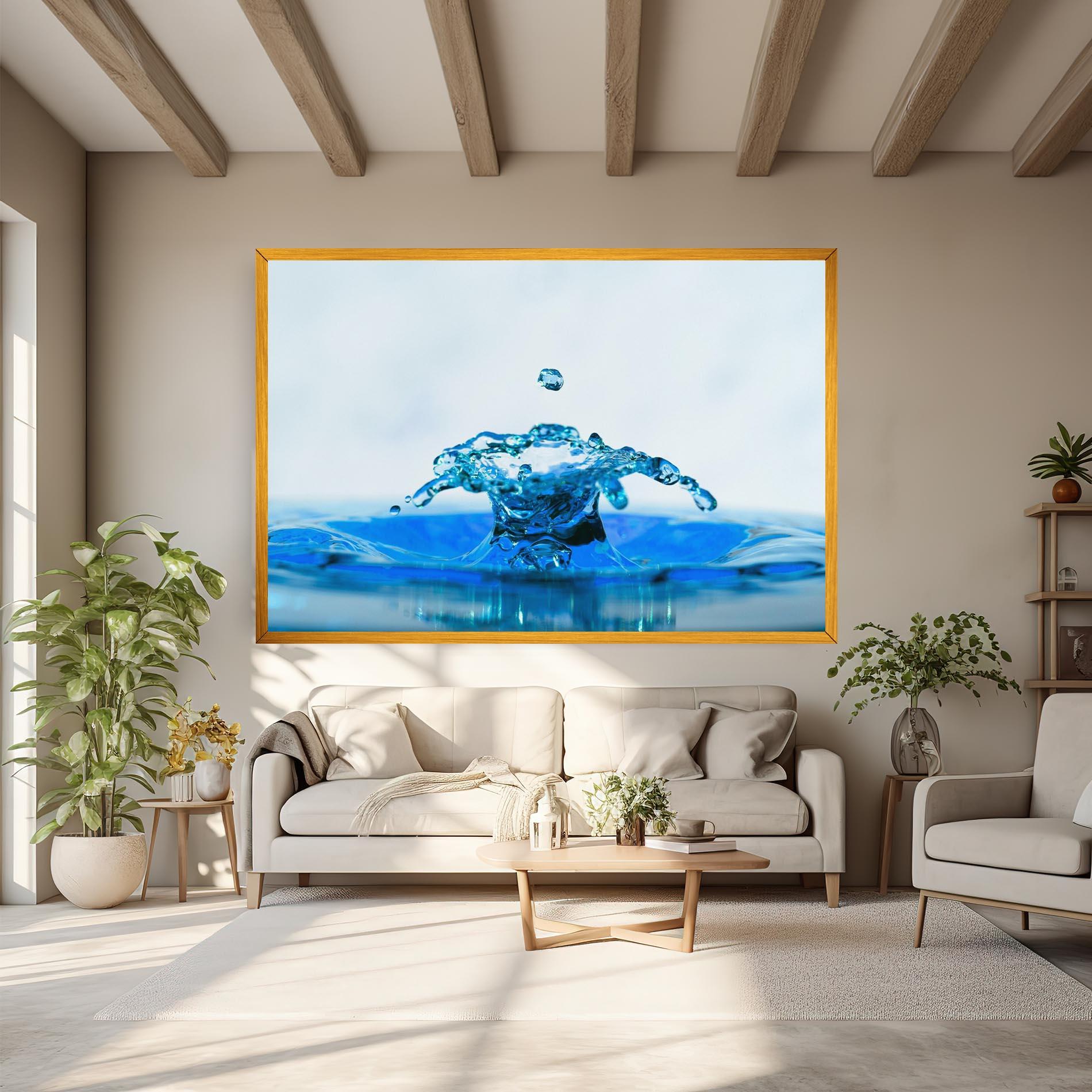 Obraz na Płótnie Blue Water Splash mockup 6