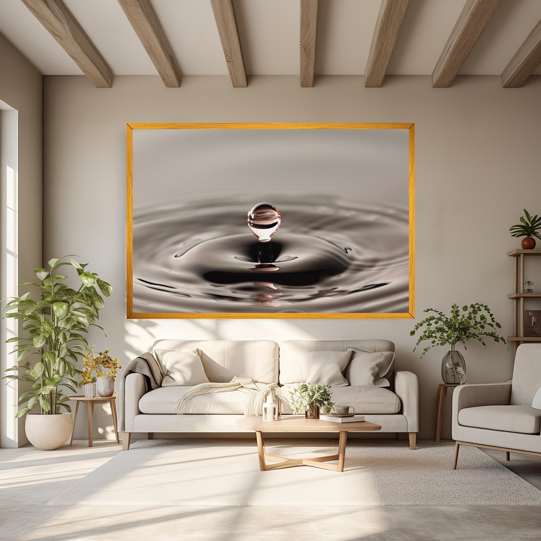 Obraz na Płótnie Close Red Water Drop mockup 6