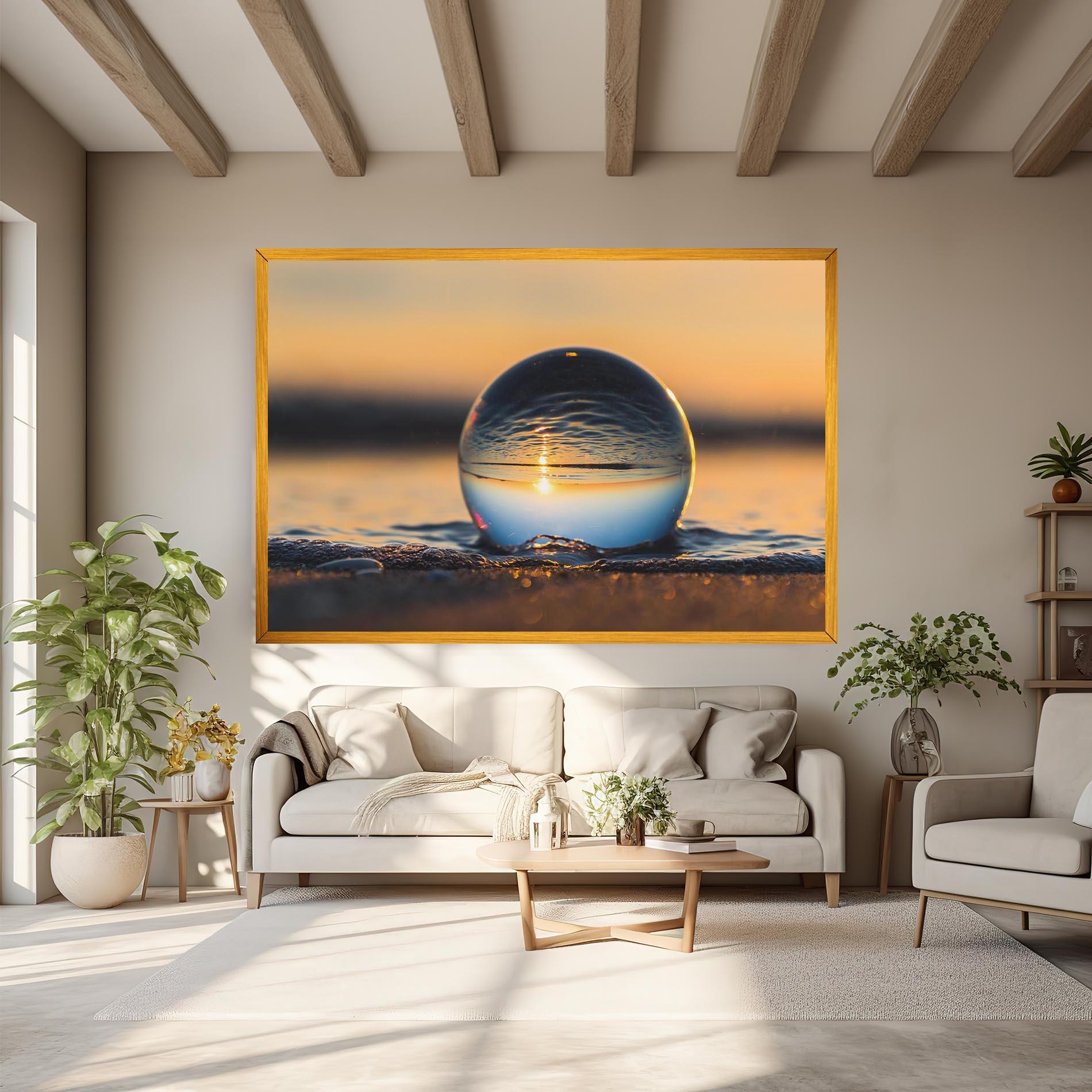 Obraz na Płótnie Water Bubble Reflecting mockup 6