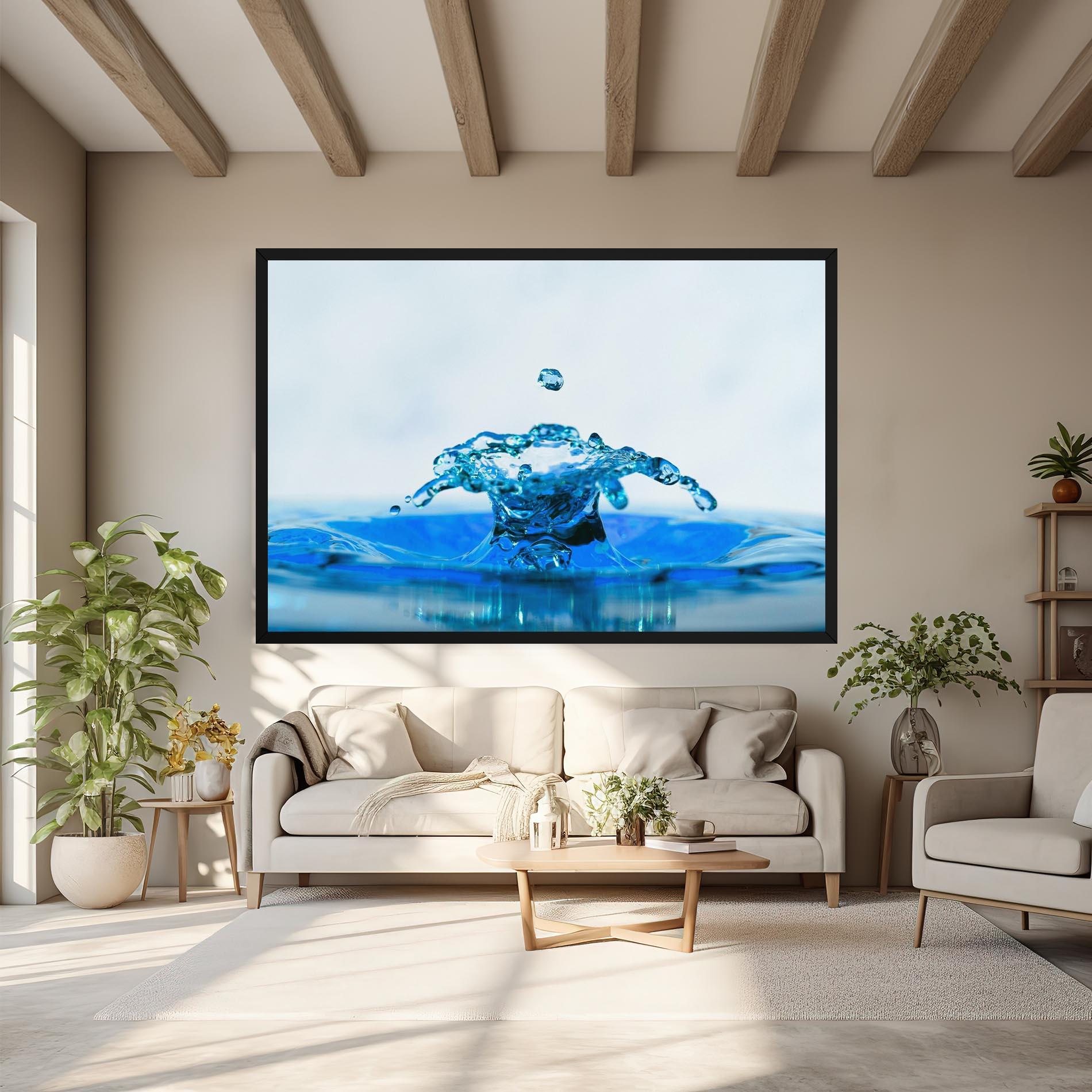 Obraz na Płótnie Blue Water Splash mockup 6