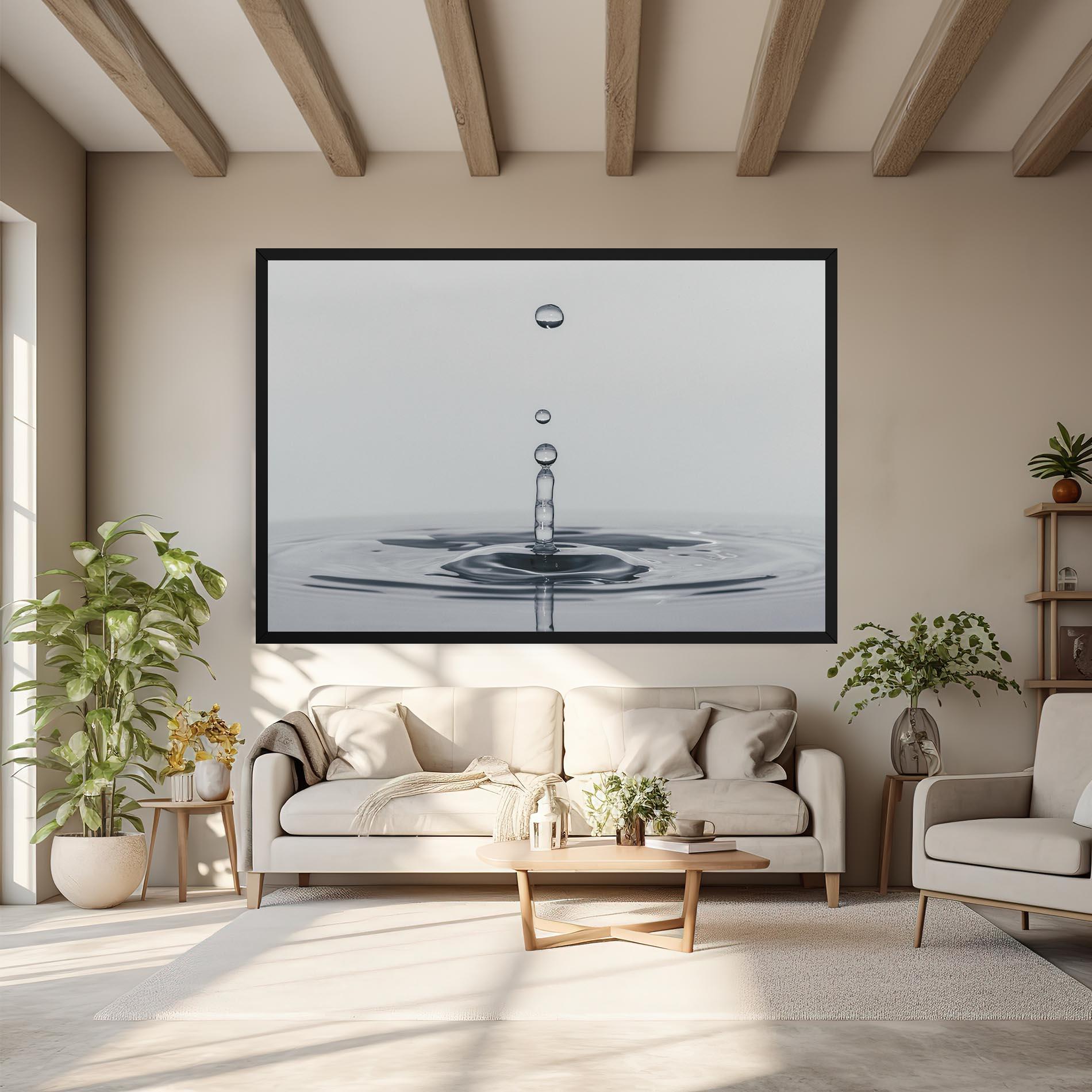 Obraz na Płótnie Grey Water Drop mockup 6