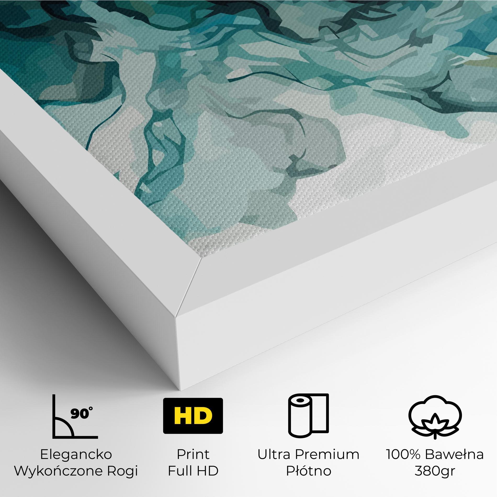 Obraz na Płótnie Blue Yellow Art mockup 4