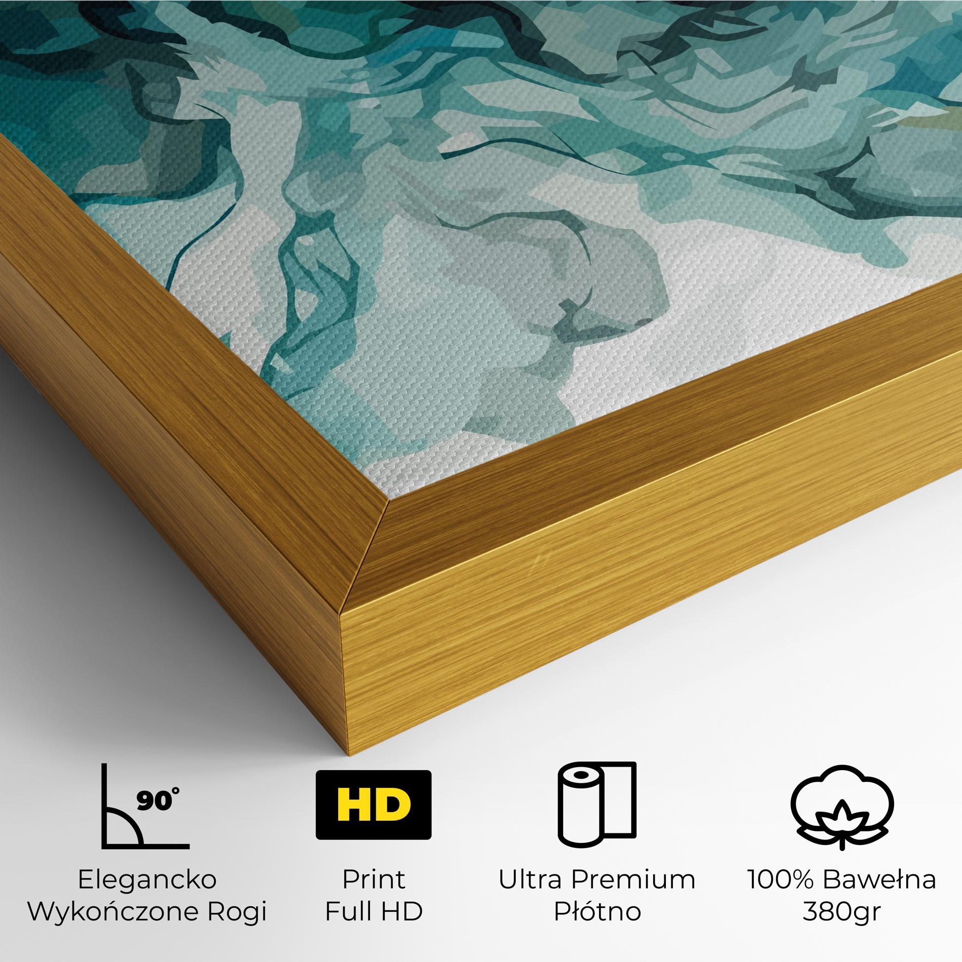 Obraz na Płótnie Blue Yellow Art mockup 4