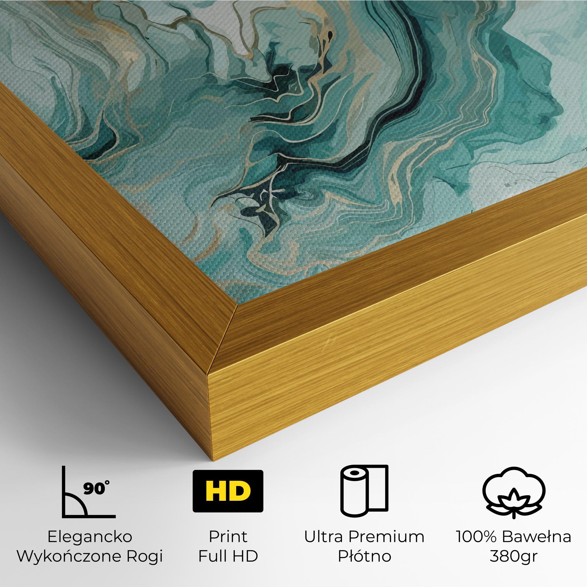 Obraz na Płótnie Green Gold Water mockup 4