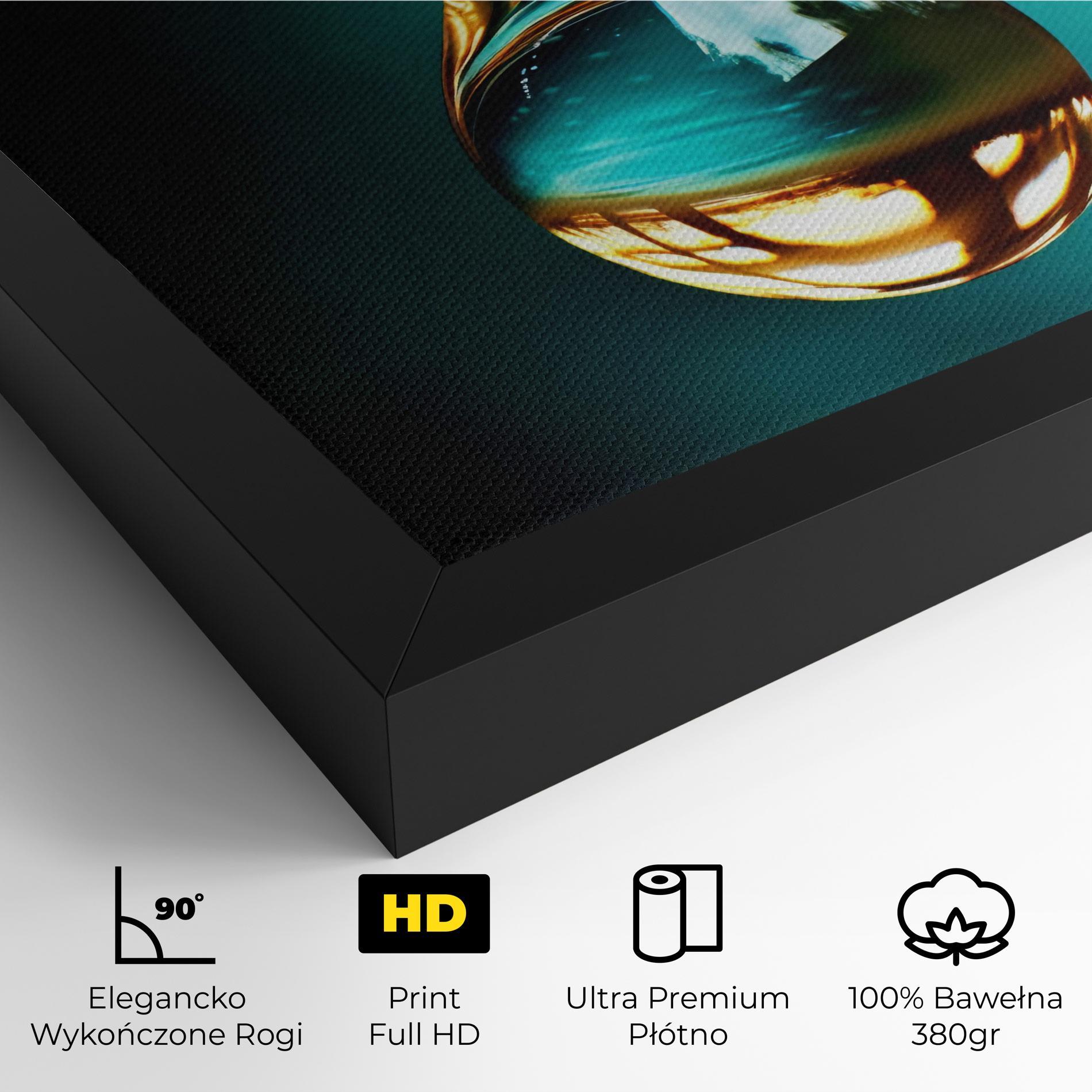 Obraz na Płótnie Big Green Drop mockup 4