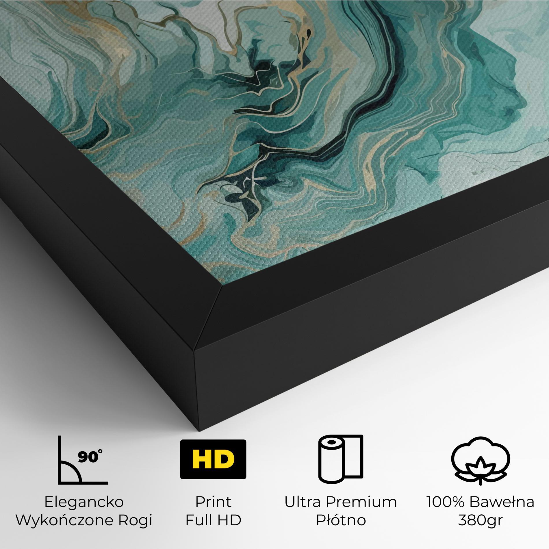 Obraz na Płótnie Green Gold Water mockup 4