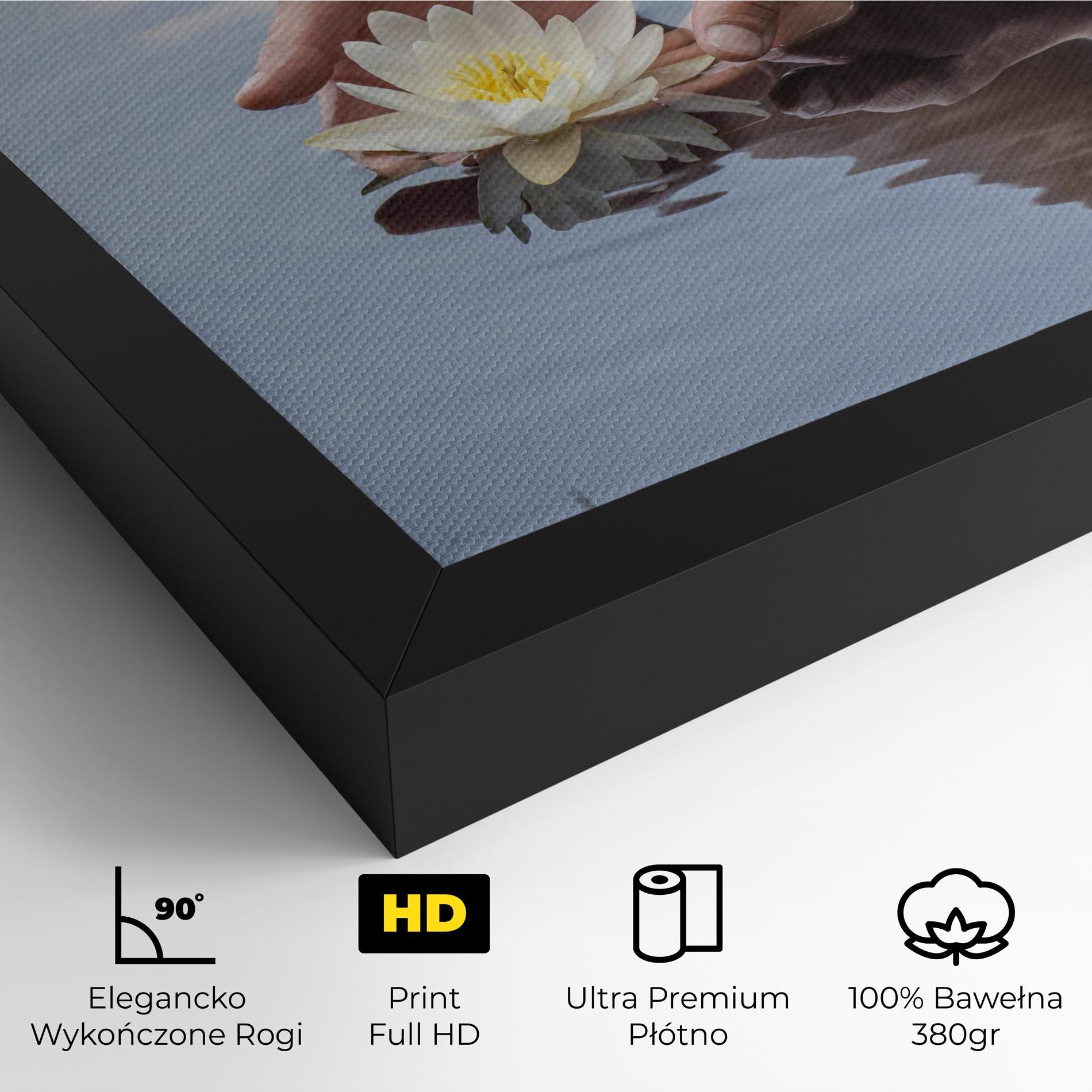 Obraz na Płótnie Holding Lake Flower mockup 4