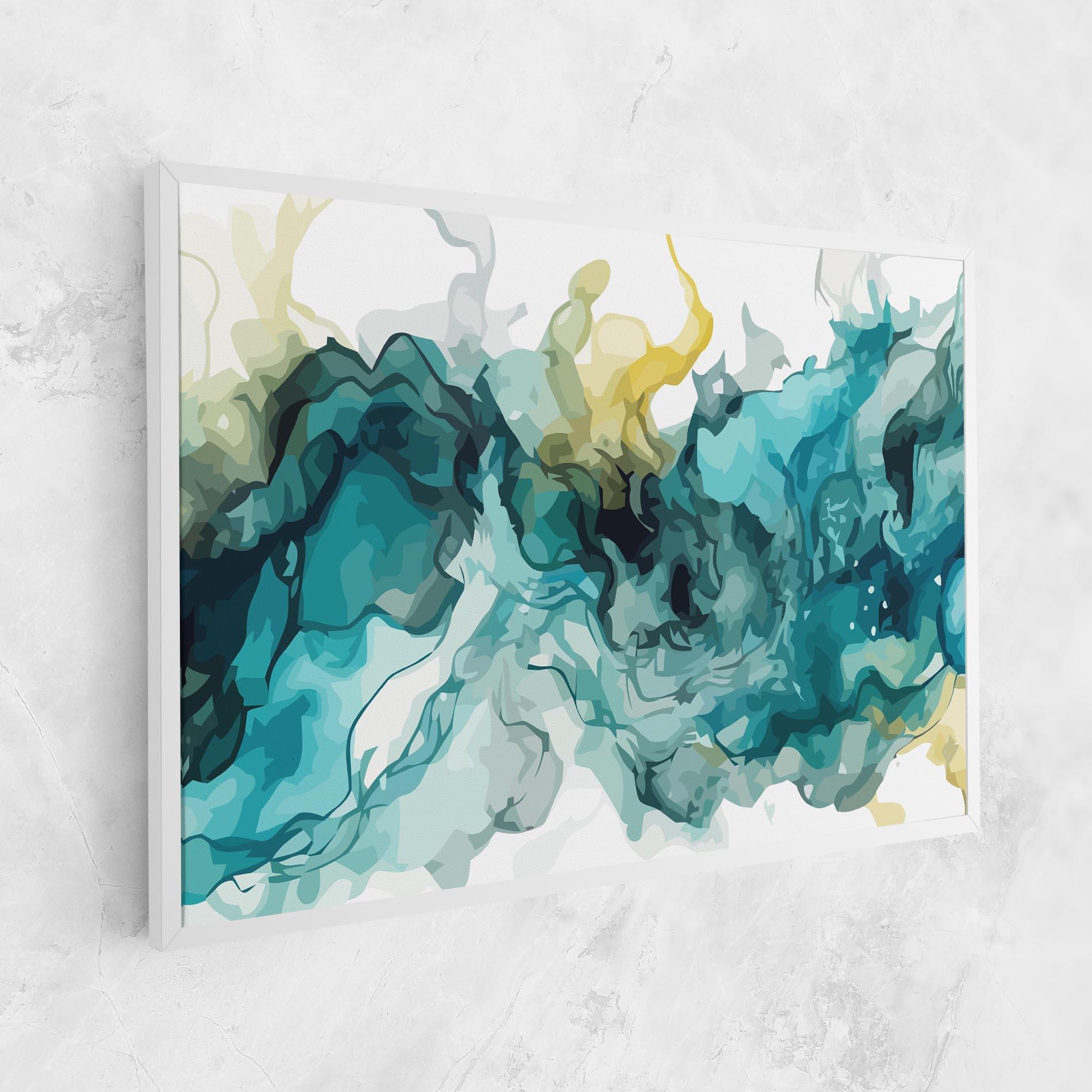 Obraz na Płótnie Blue Yellow Art mockup 1