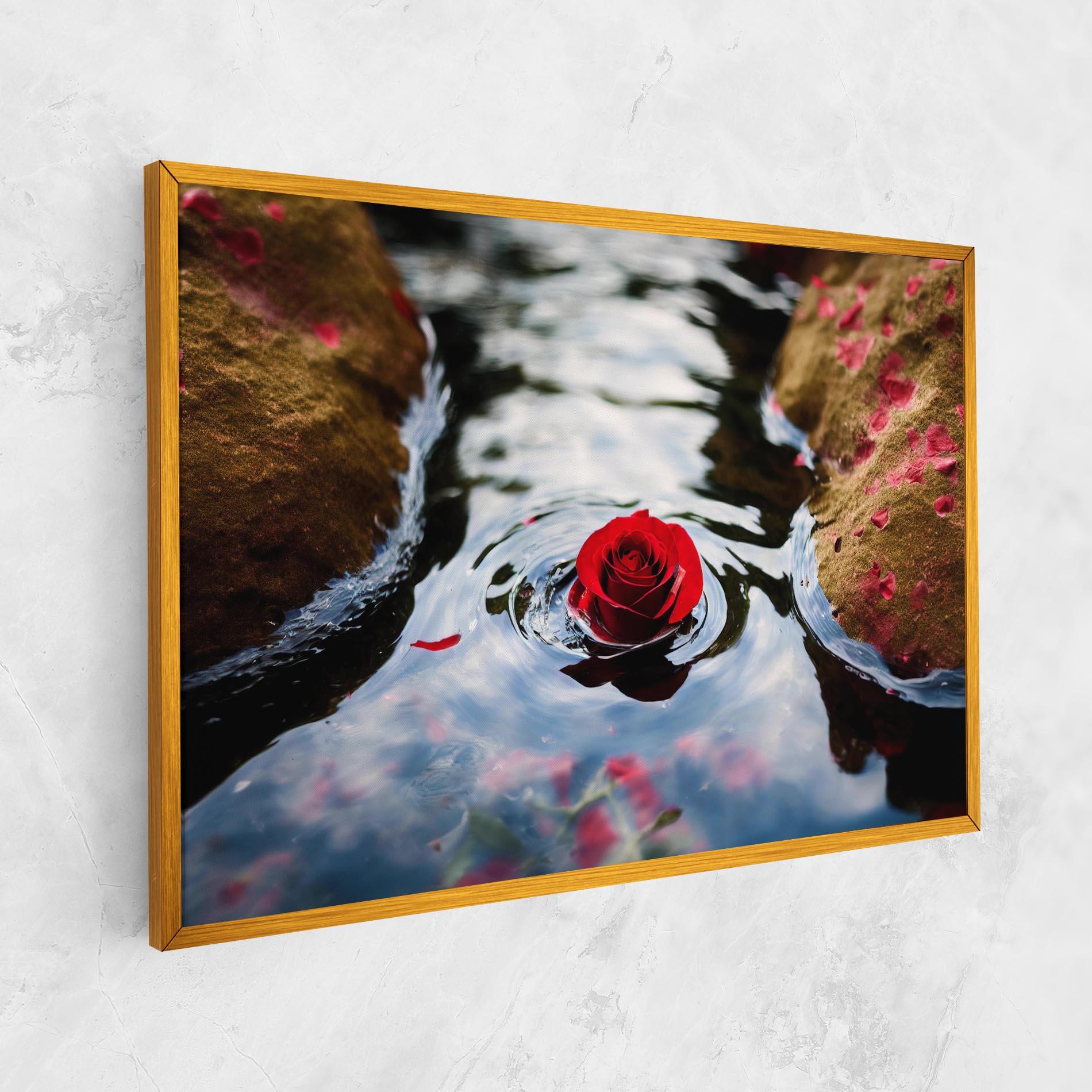 Obraz na Płótnie Floating Water Rose mockup 1