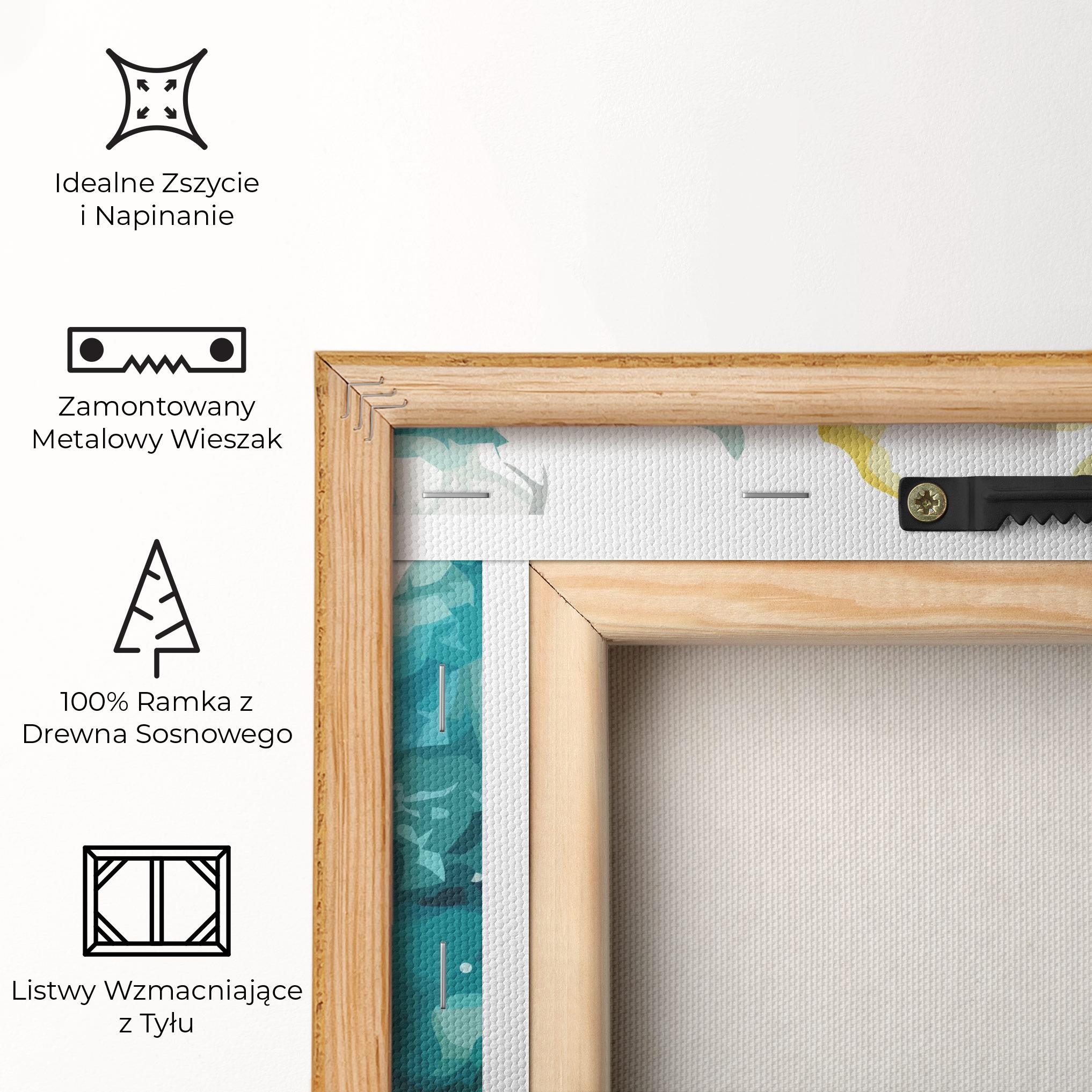 Obraz na Płótnie Blue Yellow Art mockup 5