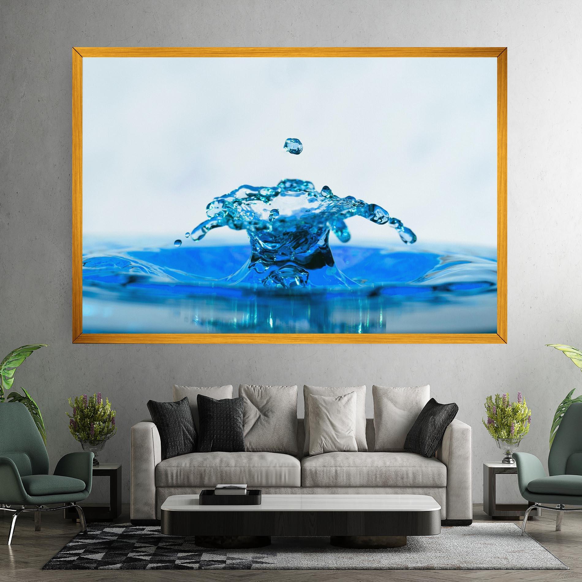 Obraz na Płótnie Blue Water Splash mockup 7