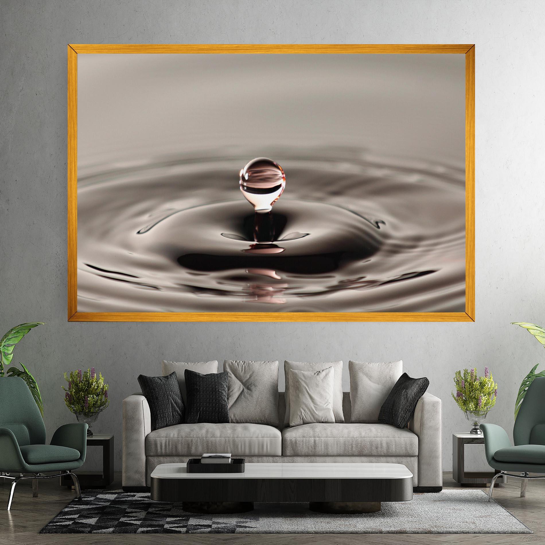 Obraz na Płótnie Close Red Water Drop mockup 7