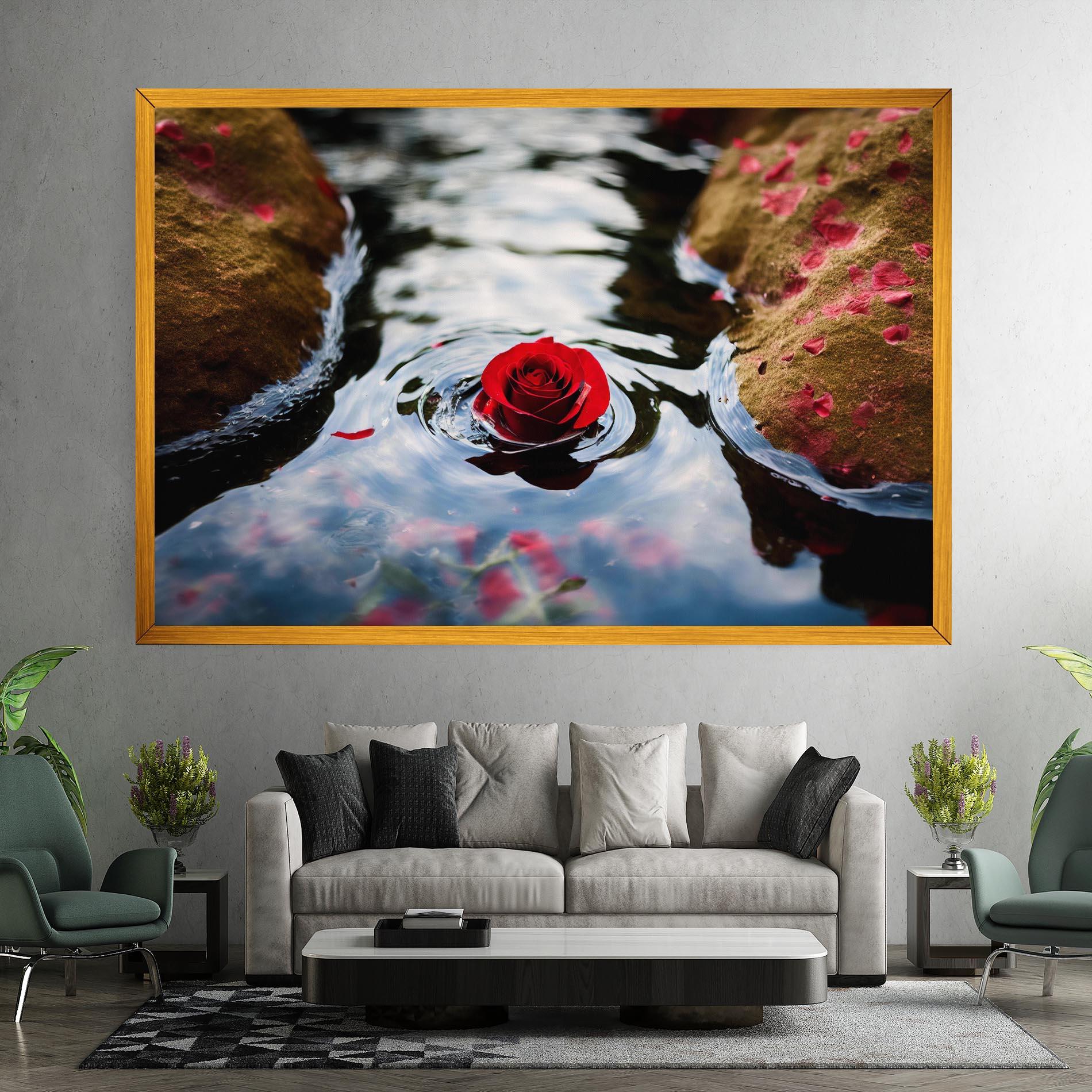 Obraz na Płótnie Floating Water Rose mockup 7
