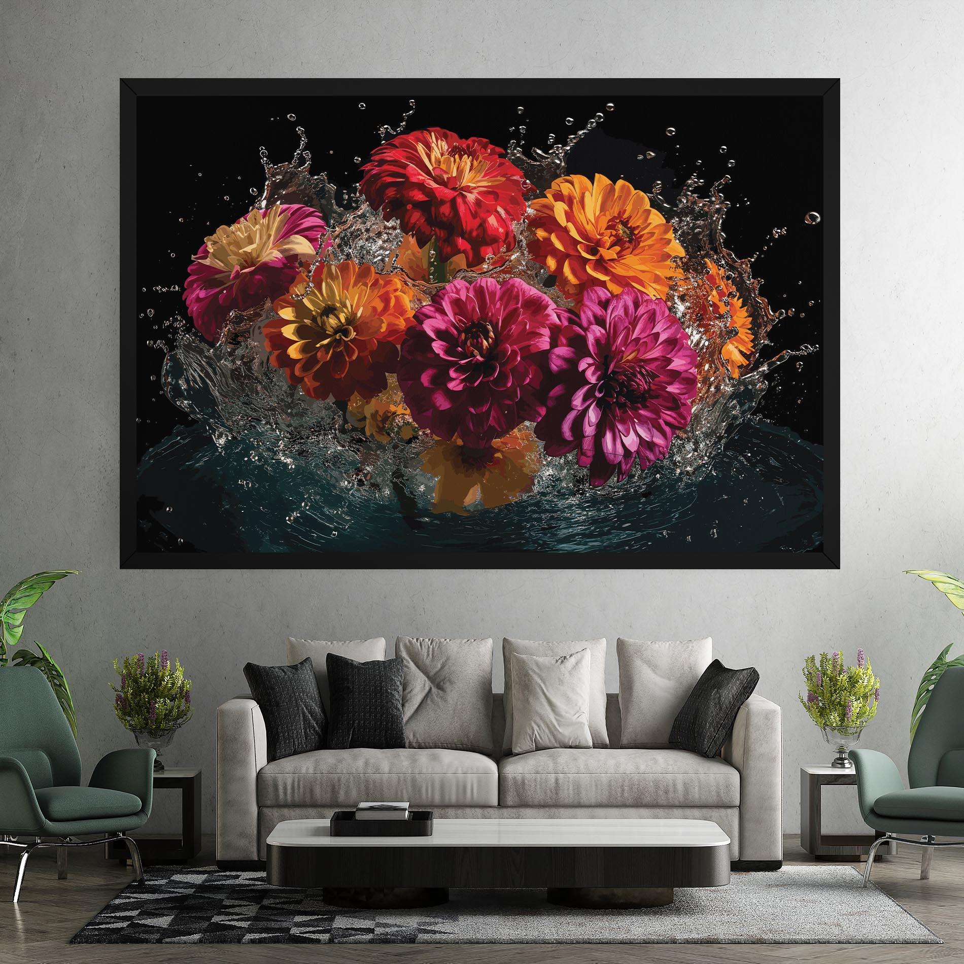 Obraz na Płótnie Flower Water Splash mockup 7