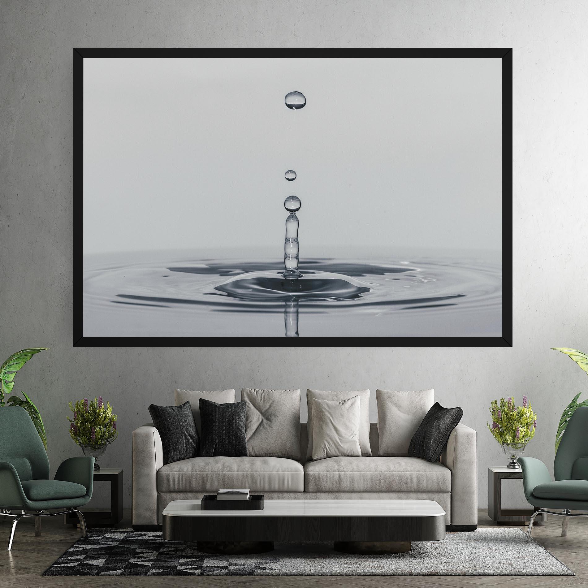 Obraz na Płótnie Grey Water Drop mockup 7