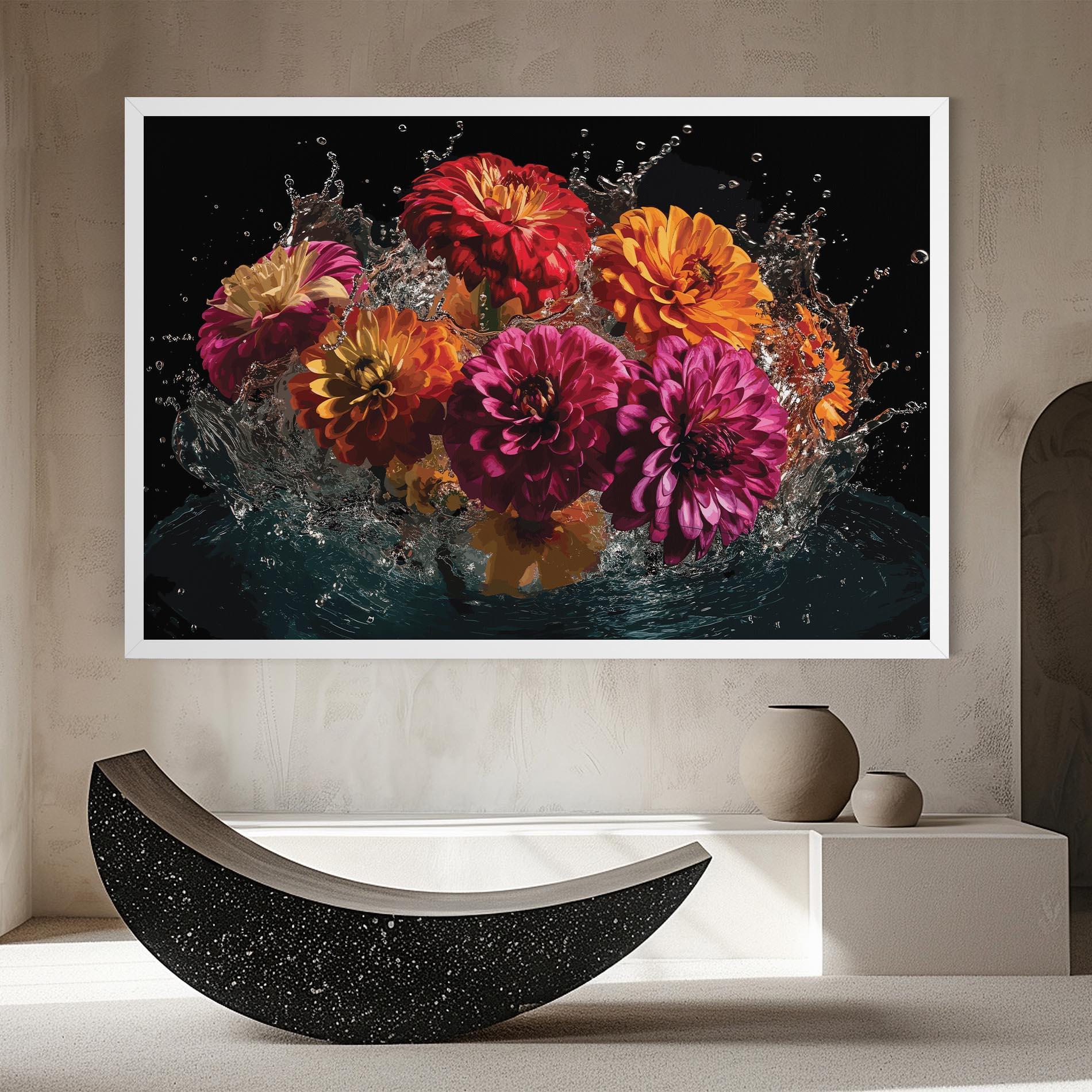 Obraz na Płótnie Flower Water Splash mockup 8
