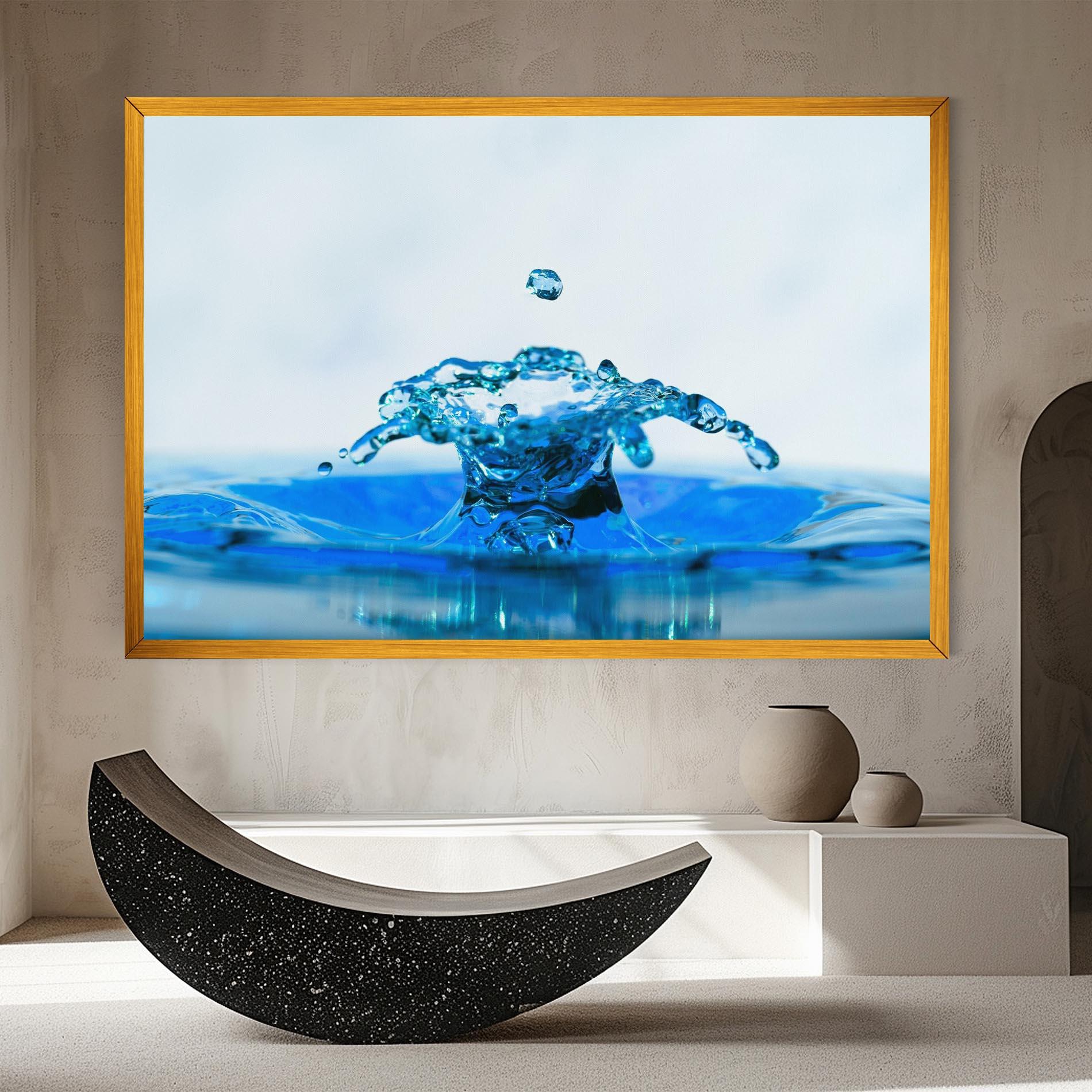 Obraz na Płótnie Blue Water Splash mockup 8