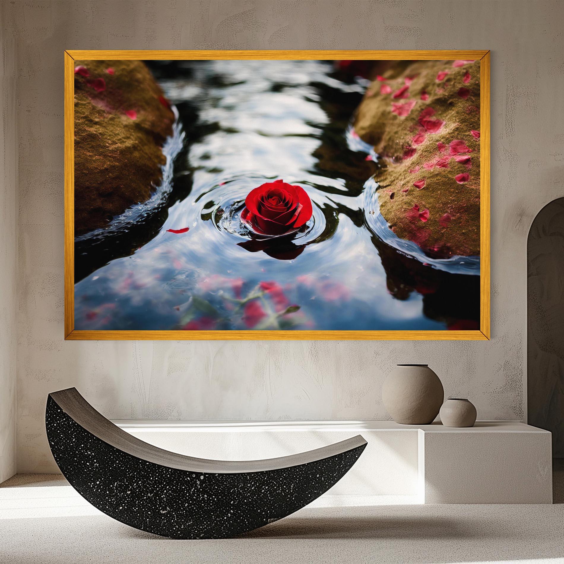 Obraz na Płótnie Floating Water Rose mockup 8