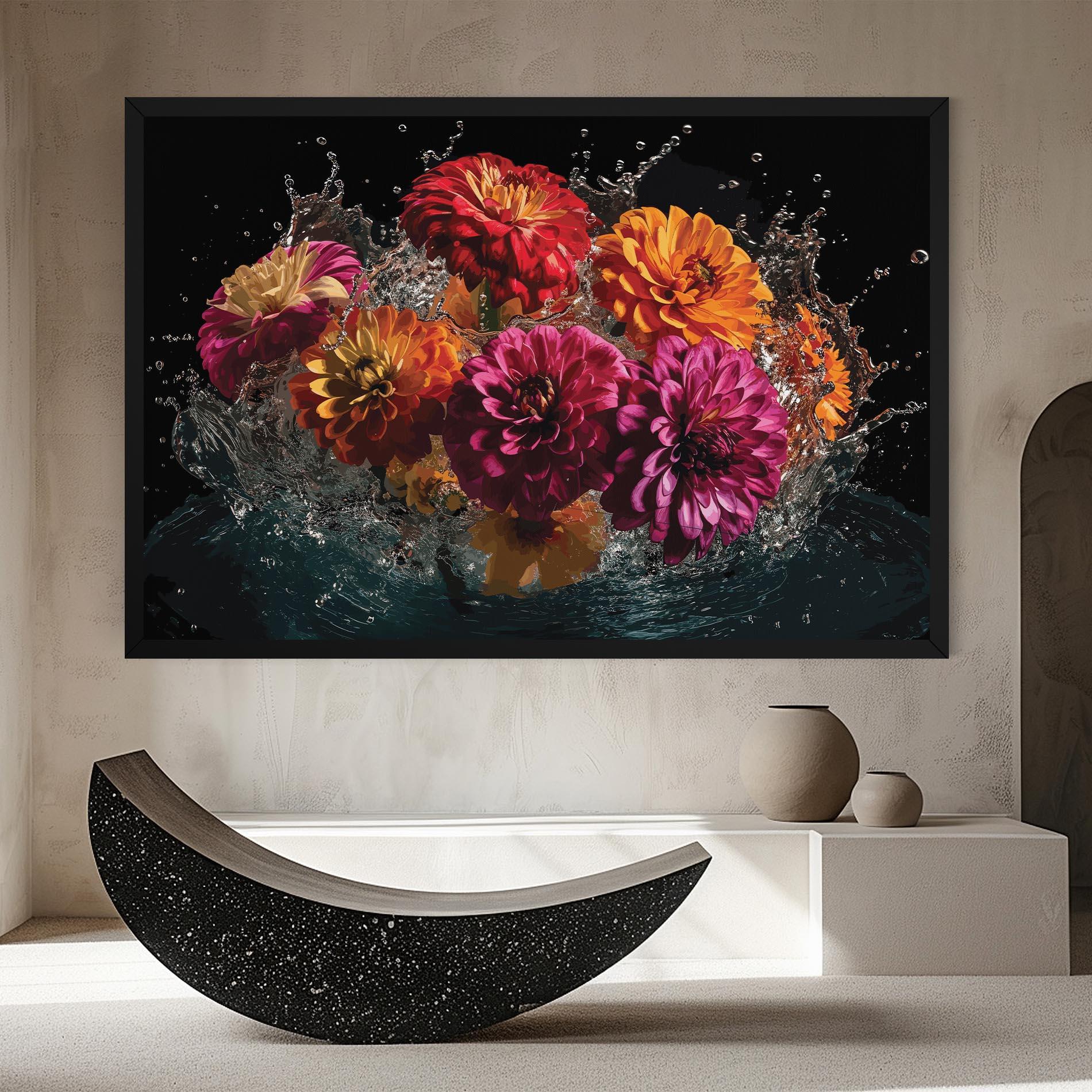 Obraz na Płótnie Flower Water Splash mockup 8