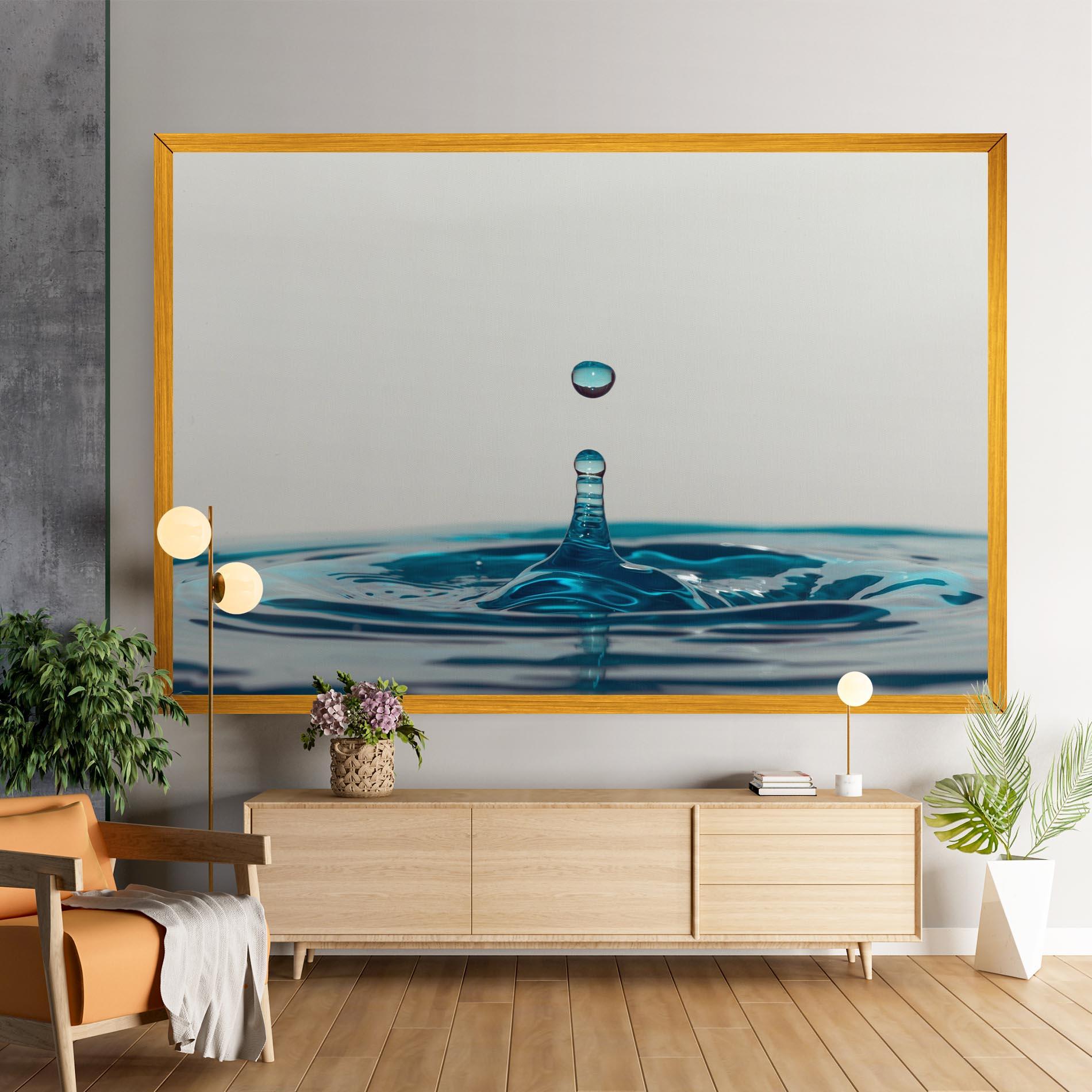 Obraz na Płótnie Blue Water Drop mockup 9