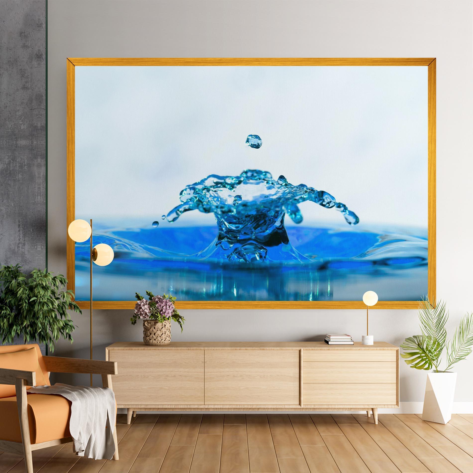 Obraz na Płótnie Blue Water Splash mockup 9
