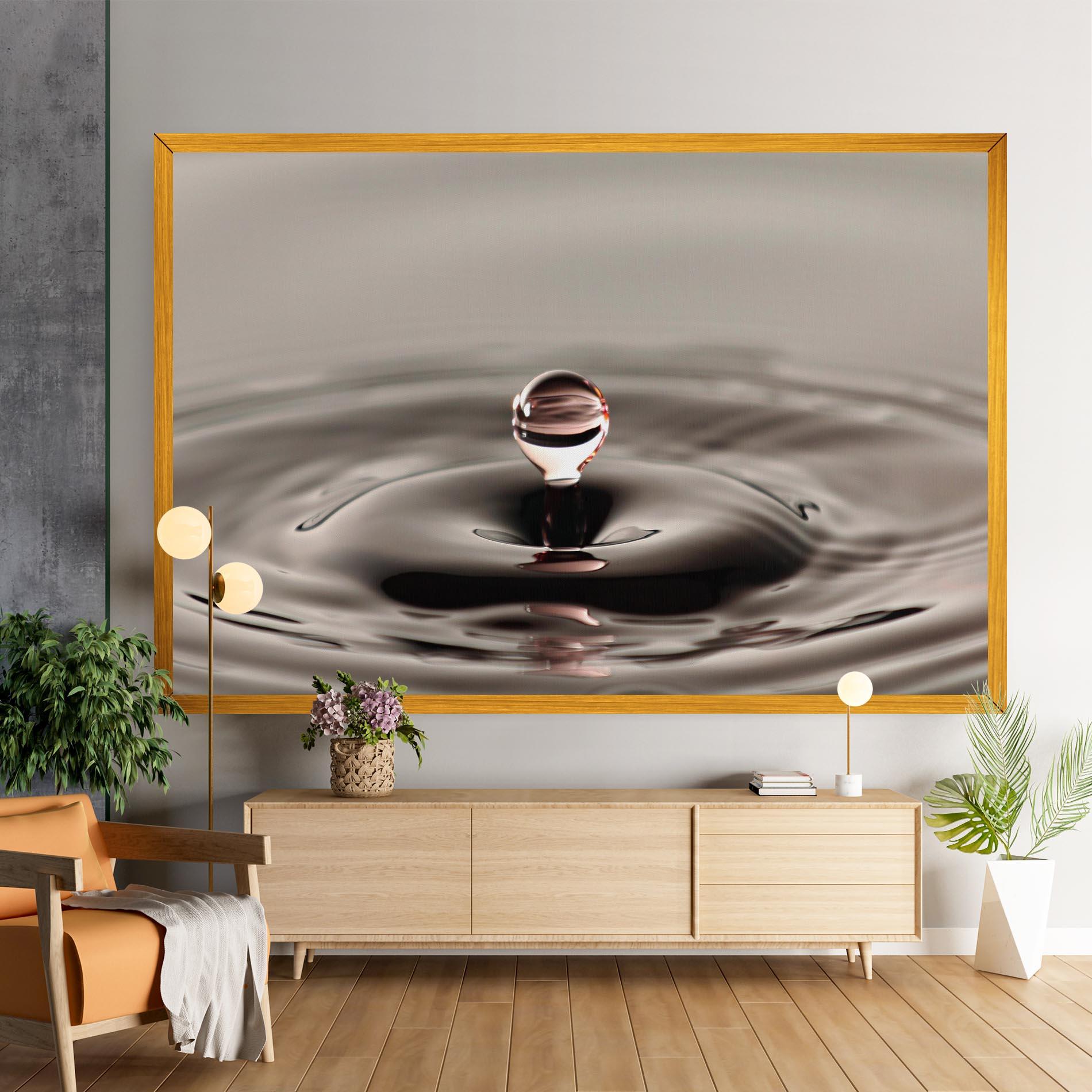 Obraz na Płótnie Close Red Water Drop mockup 9