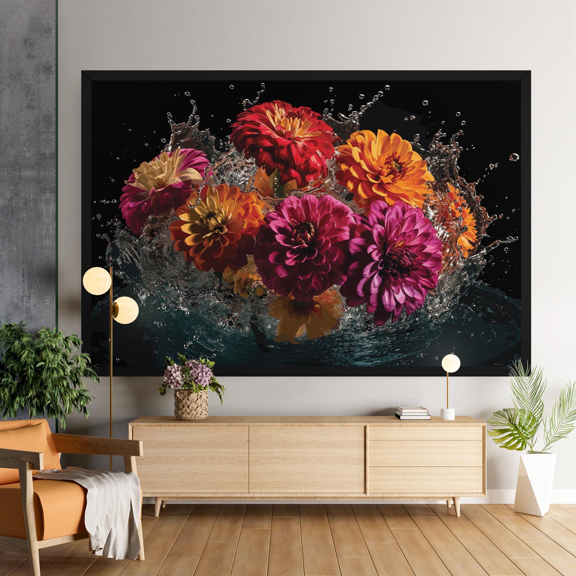 Obraz na Płótnie Flower Water Splash mockup 9