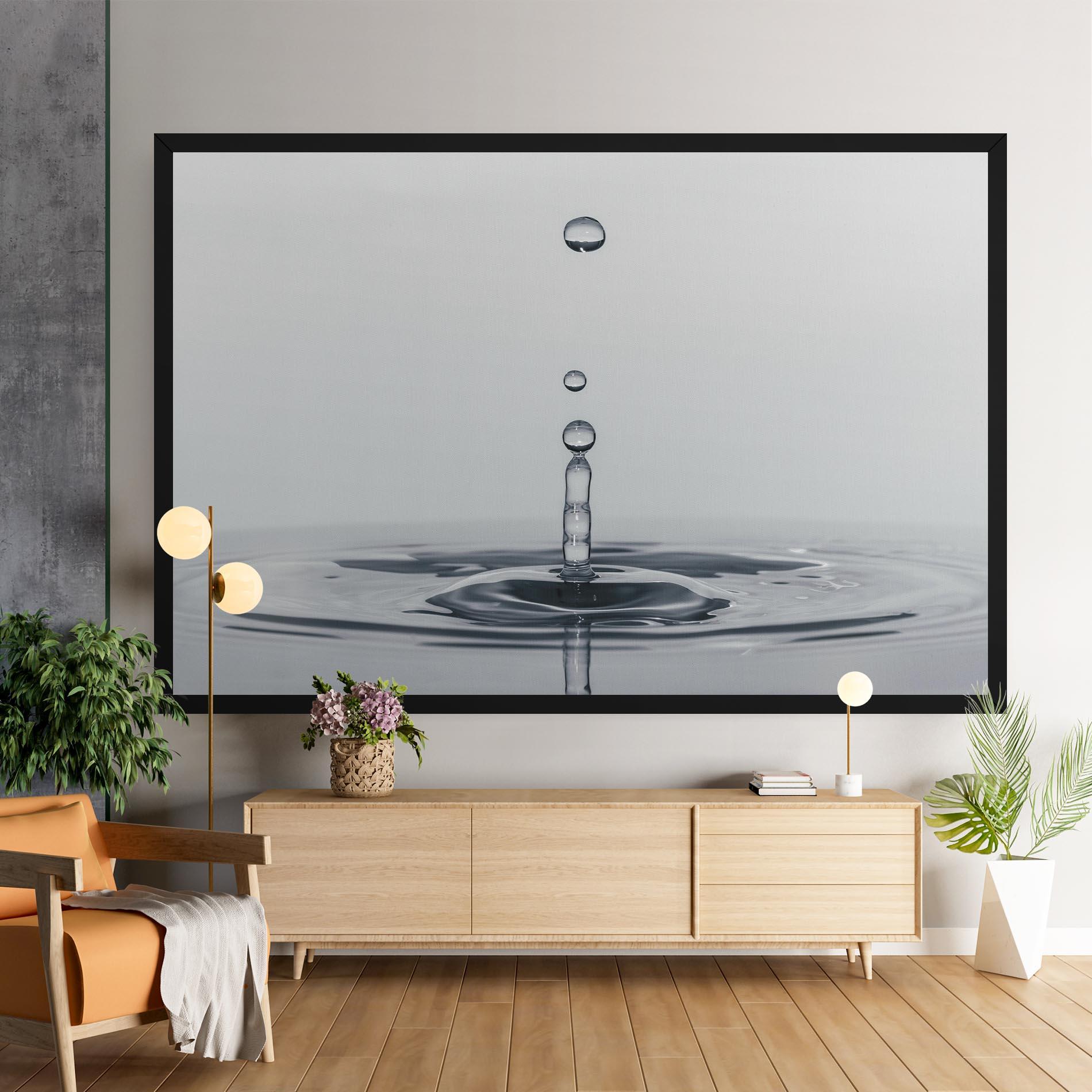 Obraz na Płótnie Grey Water Drop mockup 9