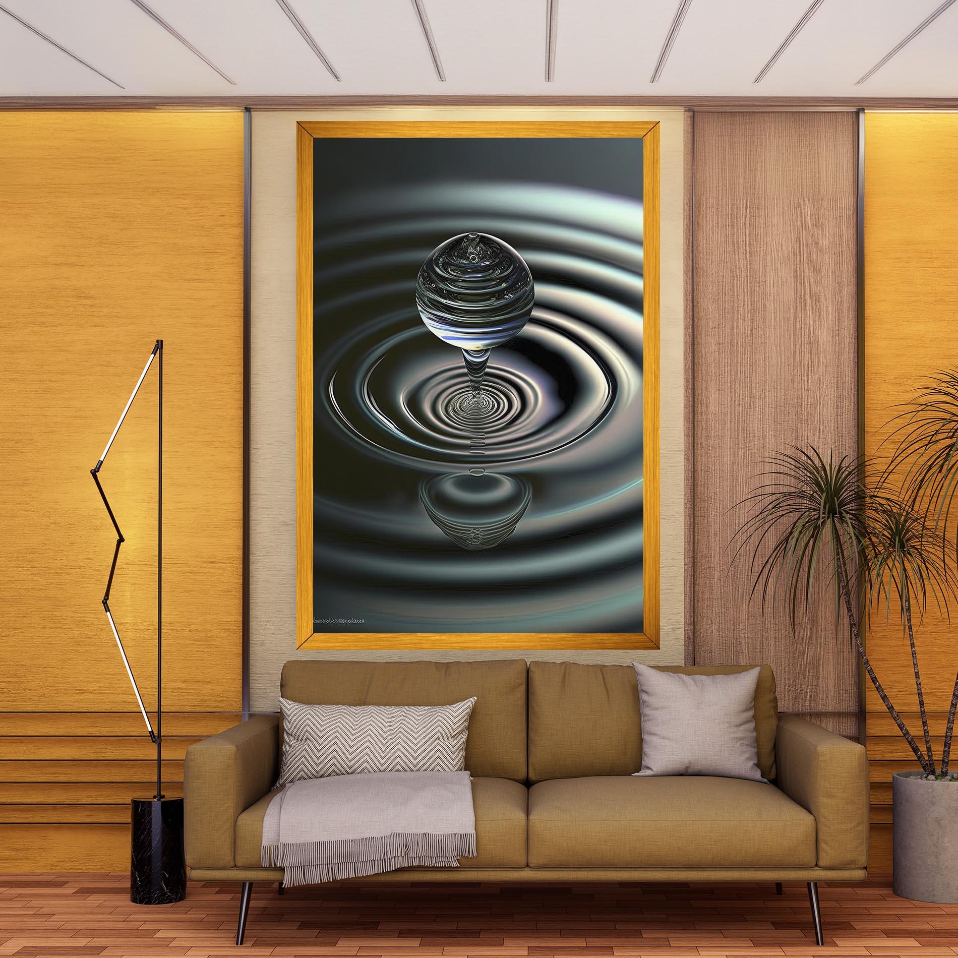 Obraz na Płótnie Beautiful Water Drop mockup 9