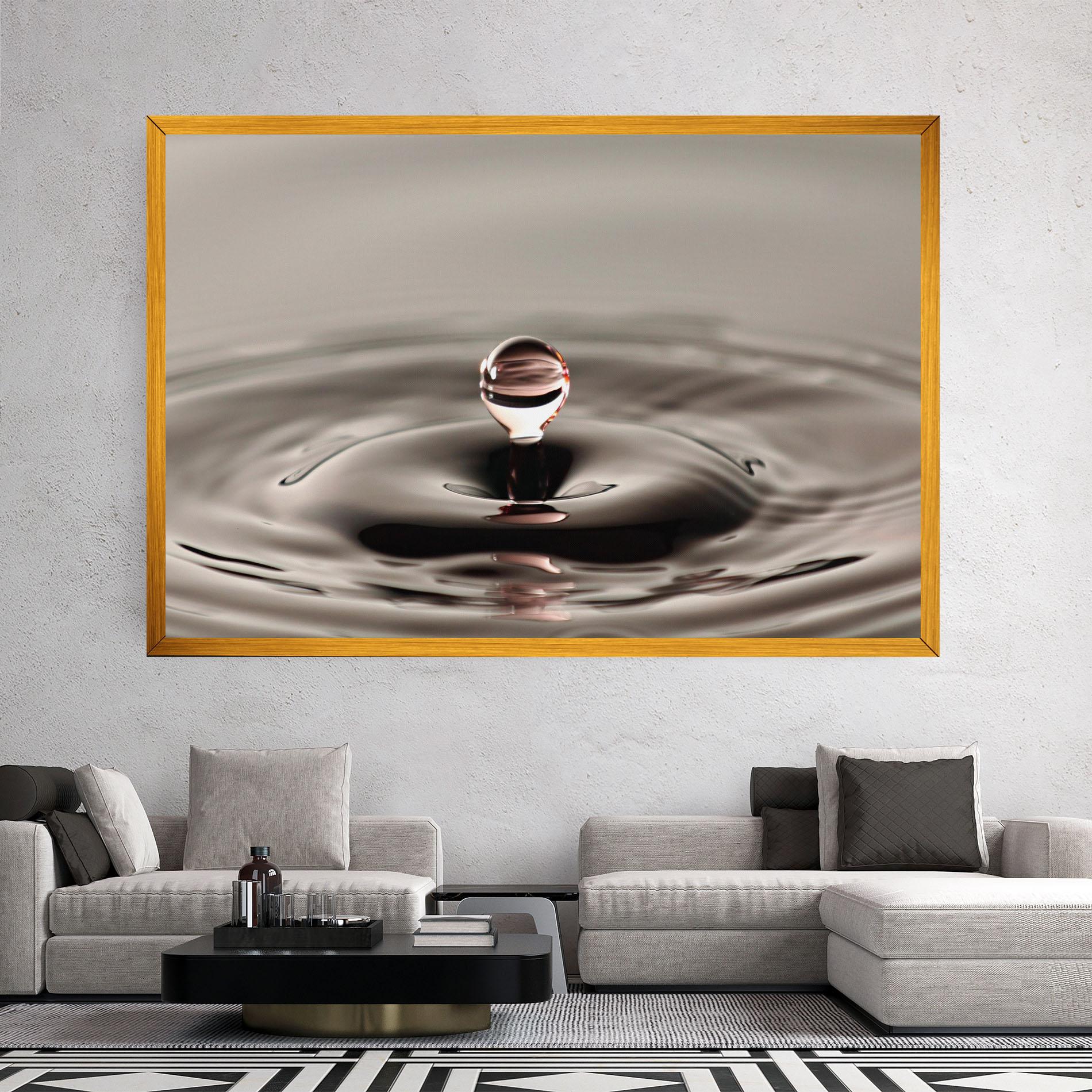 Obraz na Płótnie Close Red Water Drop mockup 2