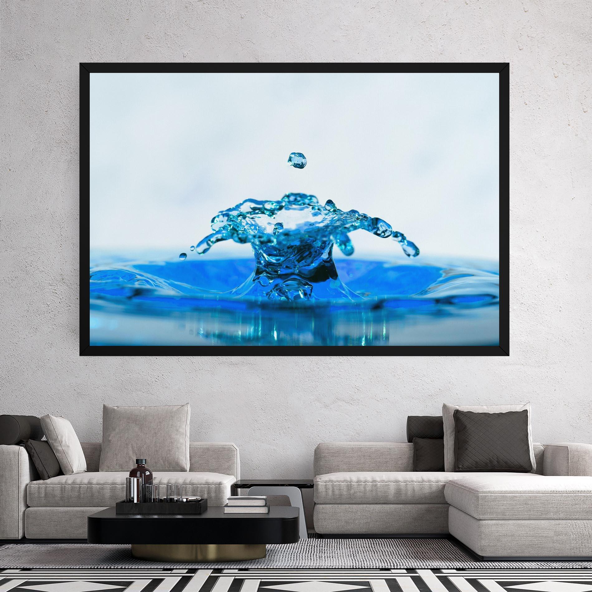 Obraz na Płótnie Blue Water Splash mockup 2