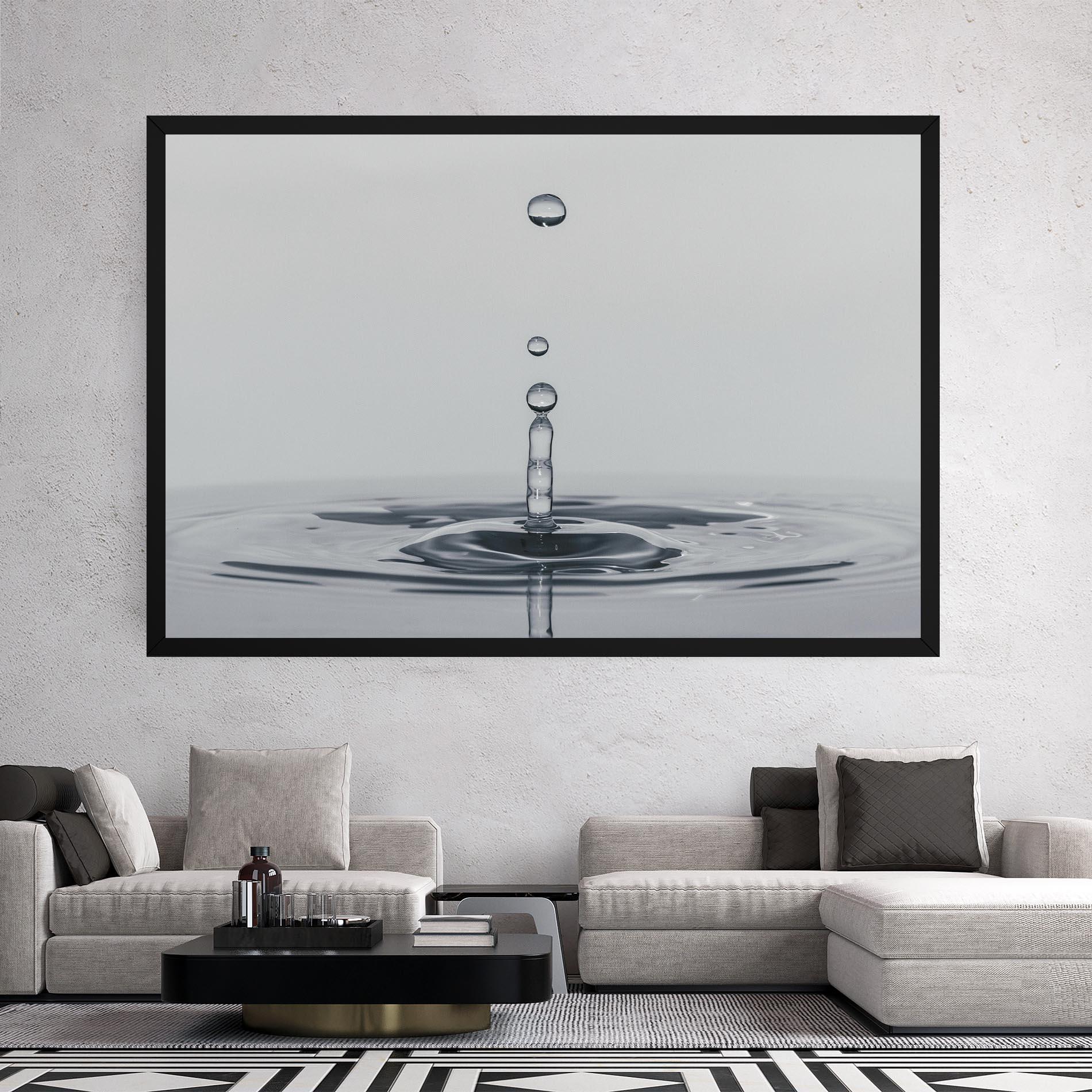 Obraz na Płótnie Grey Water Drop mockup 2