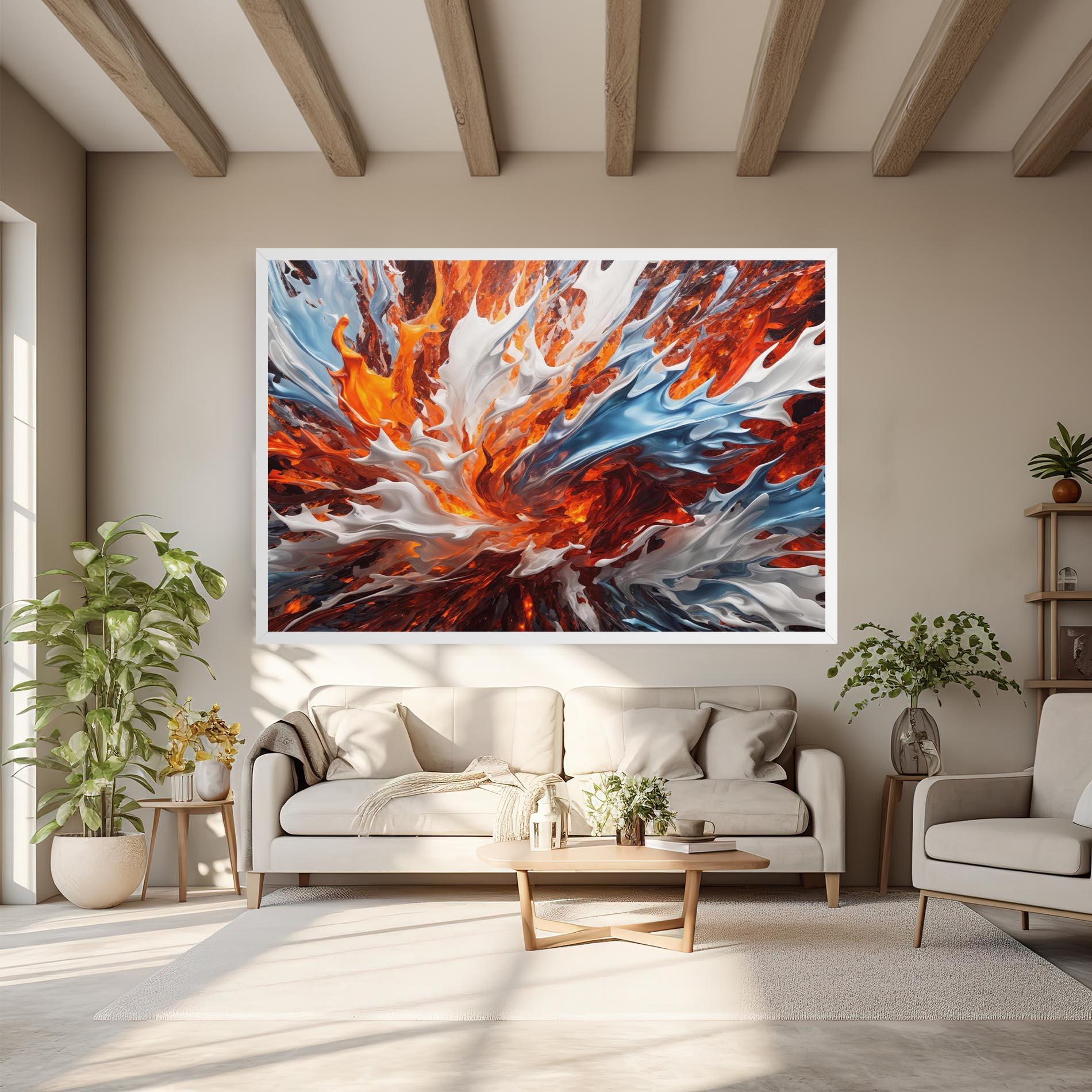 Obraz na Płótnie Flame Rase mockup 6