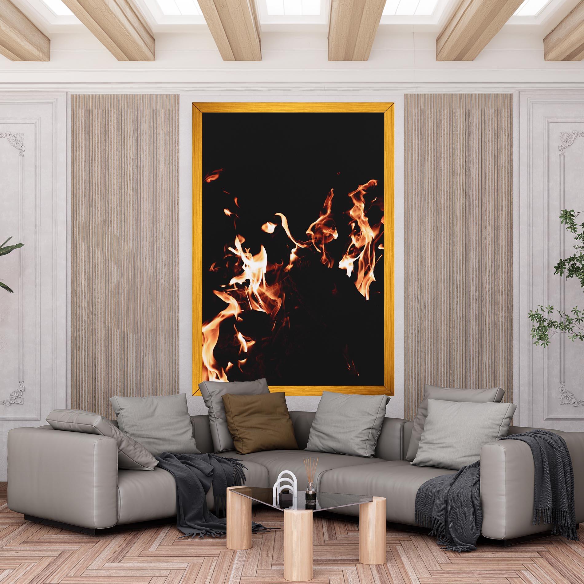 Obraz na Płótnie Red Grey Fire mockup 6