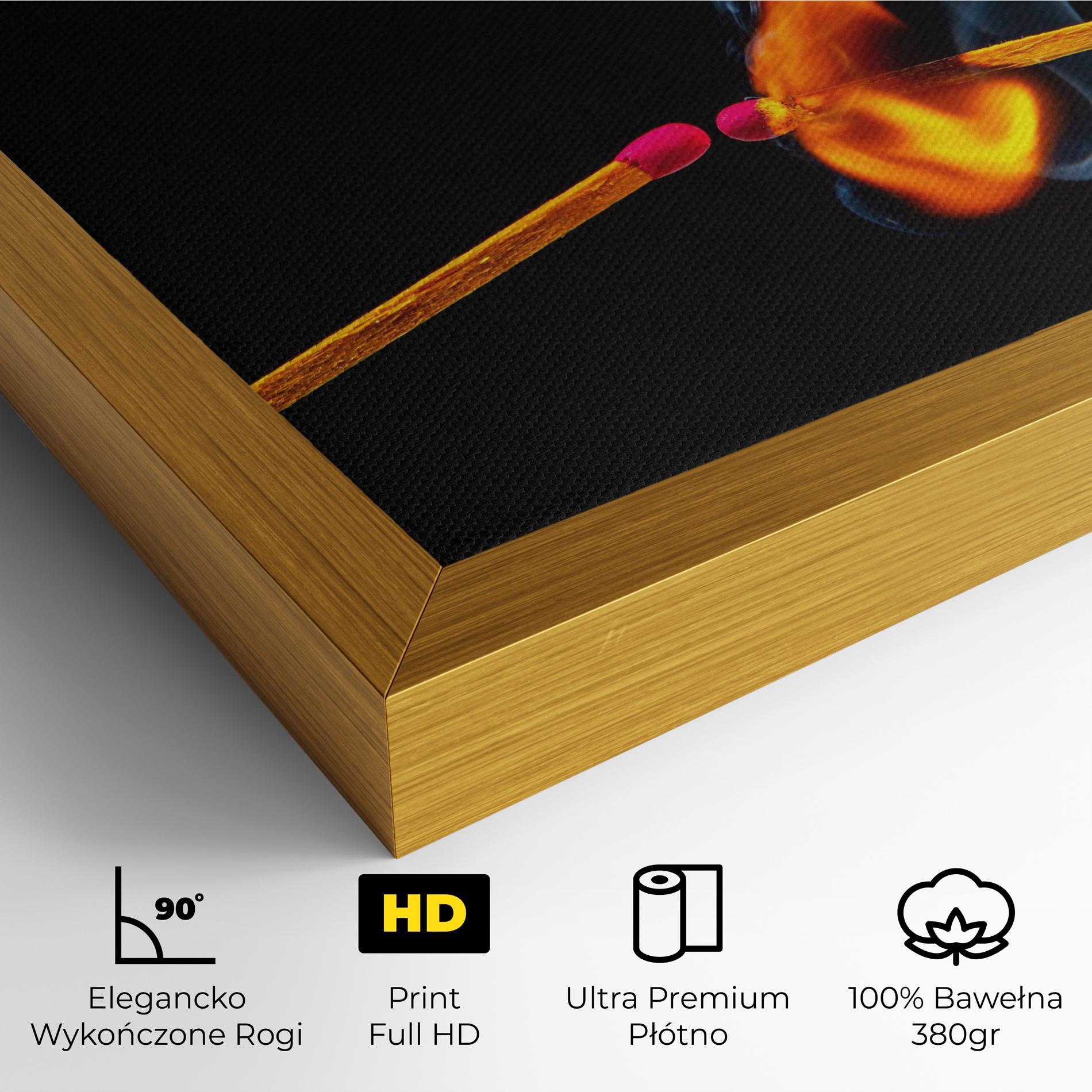 Obraz na Płótnie Burning Smoking Match mockup 4