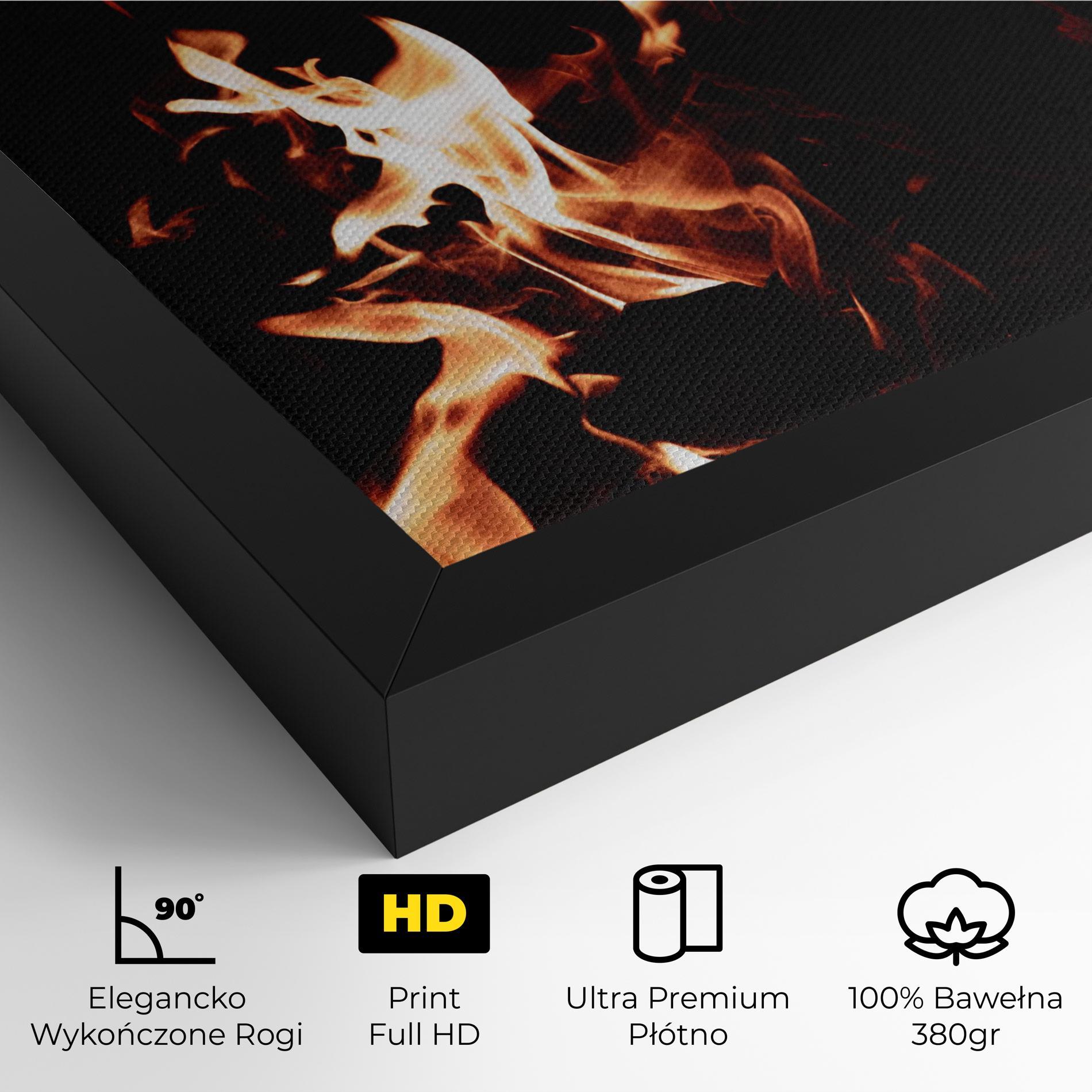 Obraz na Płótnie Red Grey Fire mockup 4