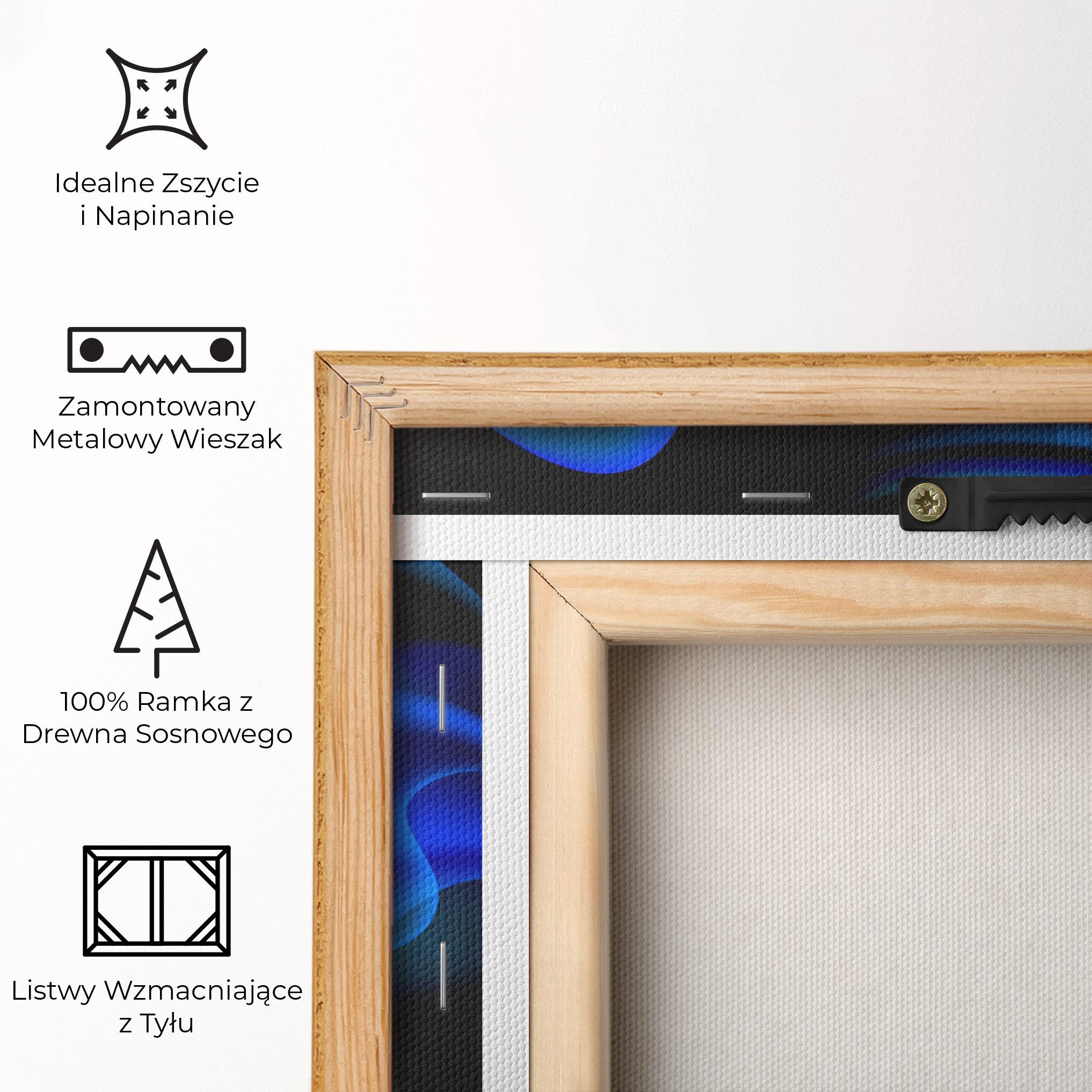 Obraz na Płótnie Blue Fire mockup 5