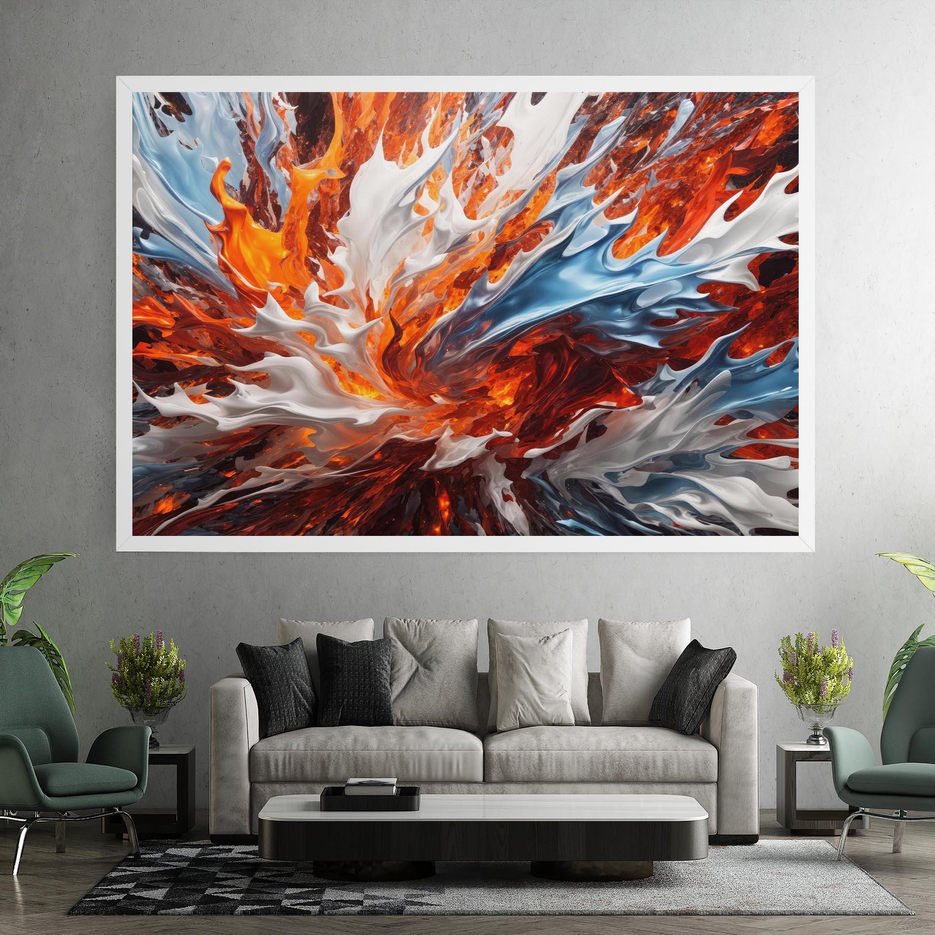 Obraz na Płótnie Flame Rase mockup 7