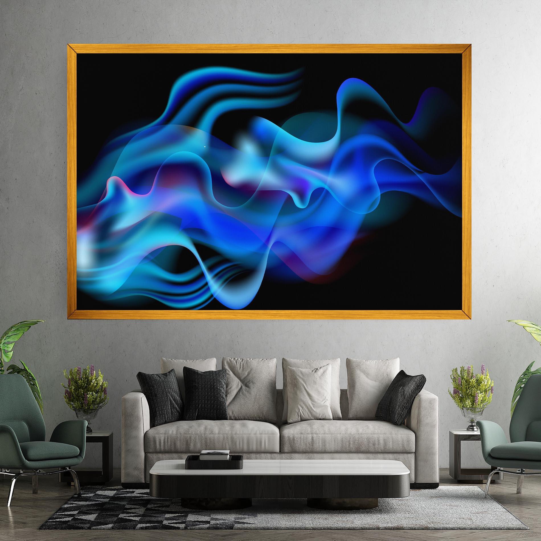 Obraz na Płótnie Blue Fire mockup 7