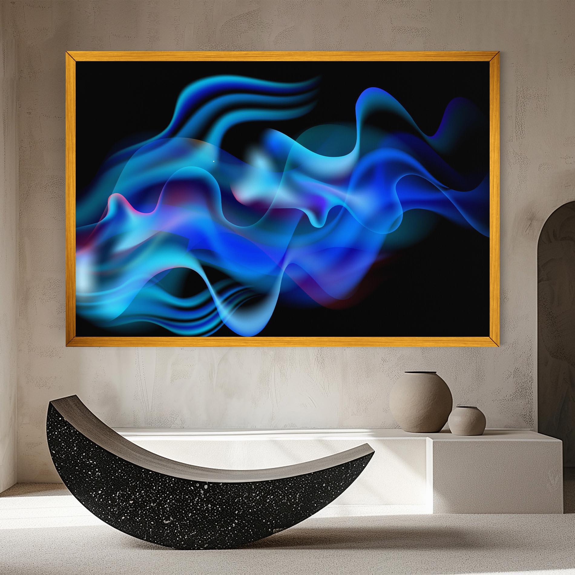 Obraz na Płótnie Blue Fire mockup 8