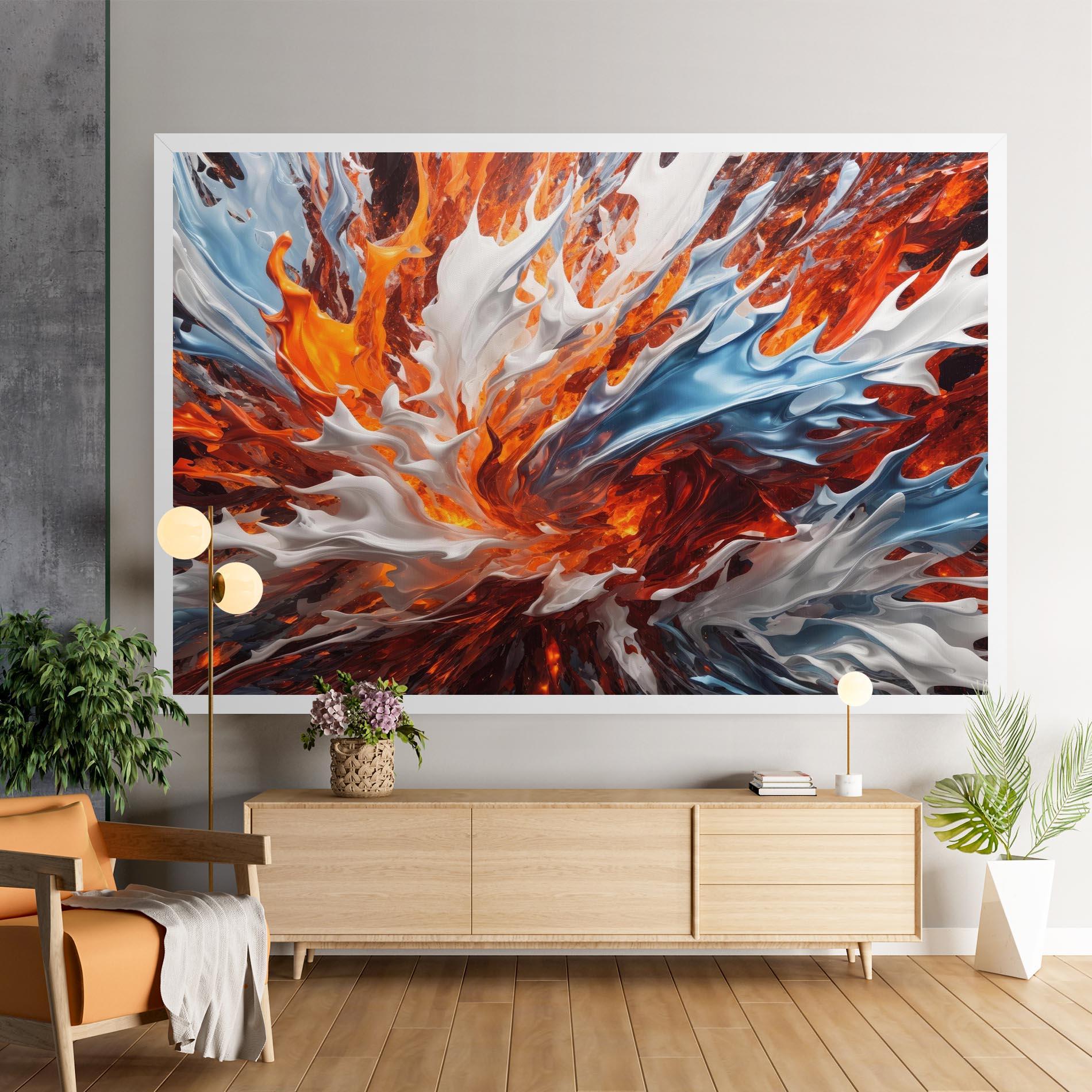 Obraz na Płótnie Flame Rase mockup 9