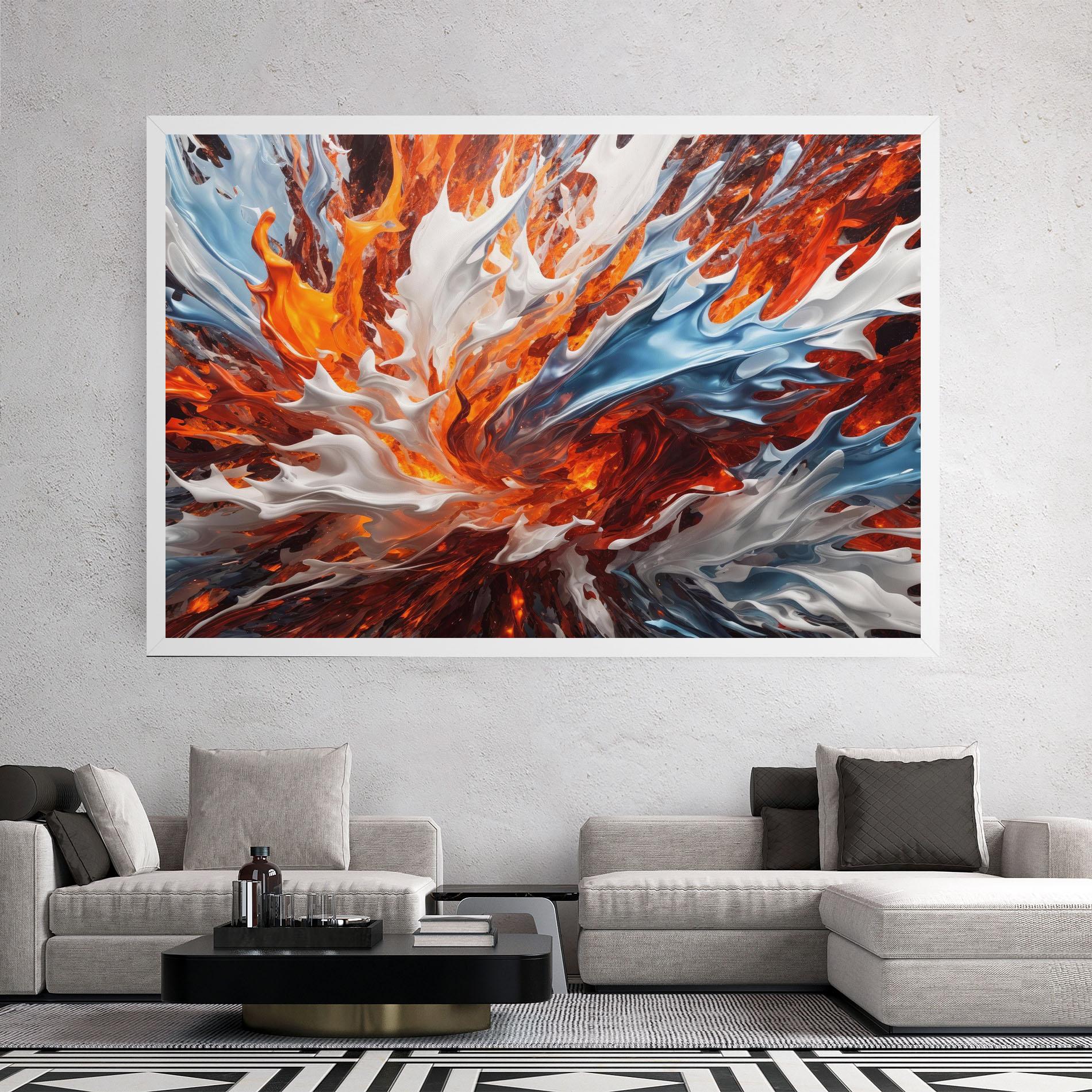Obraz na Płótnie Flame Rase mockup 2