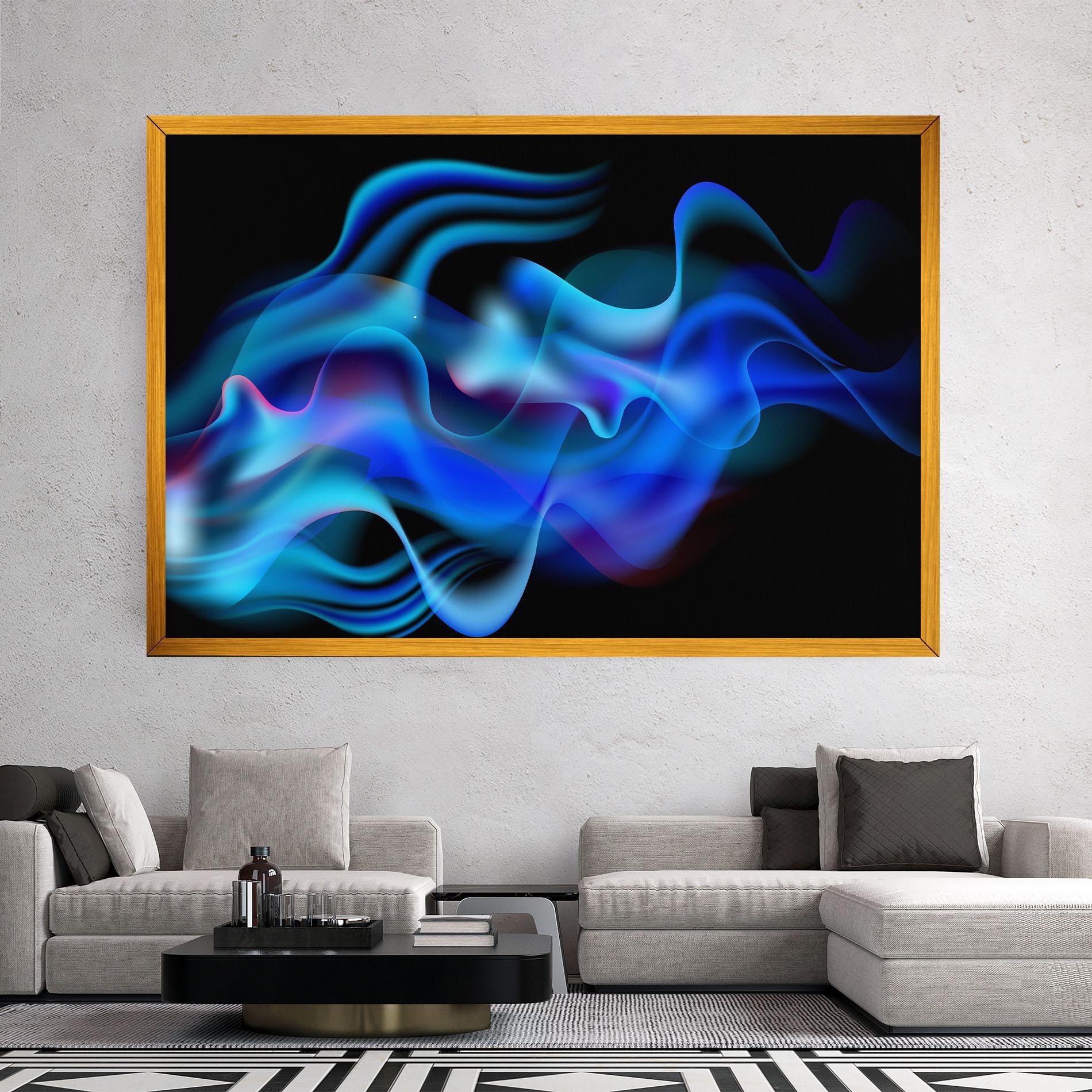 Obraz na Płótnie Blue Fire mockup 2