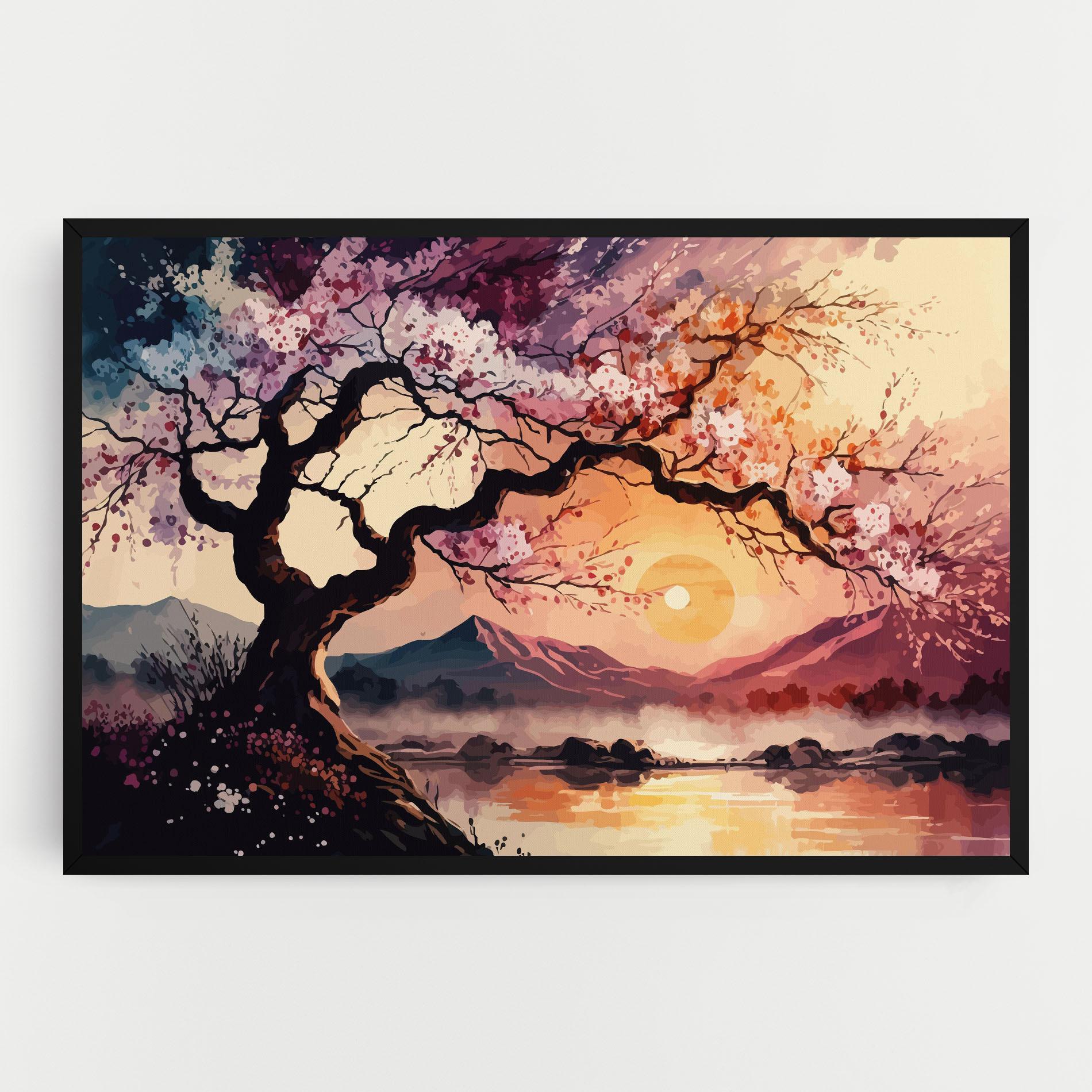 Obraz na Płótnie Pink Tree Nature mockup 0