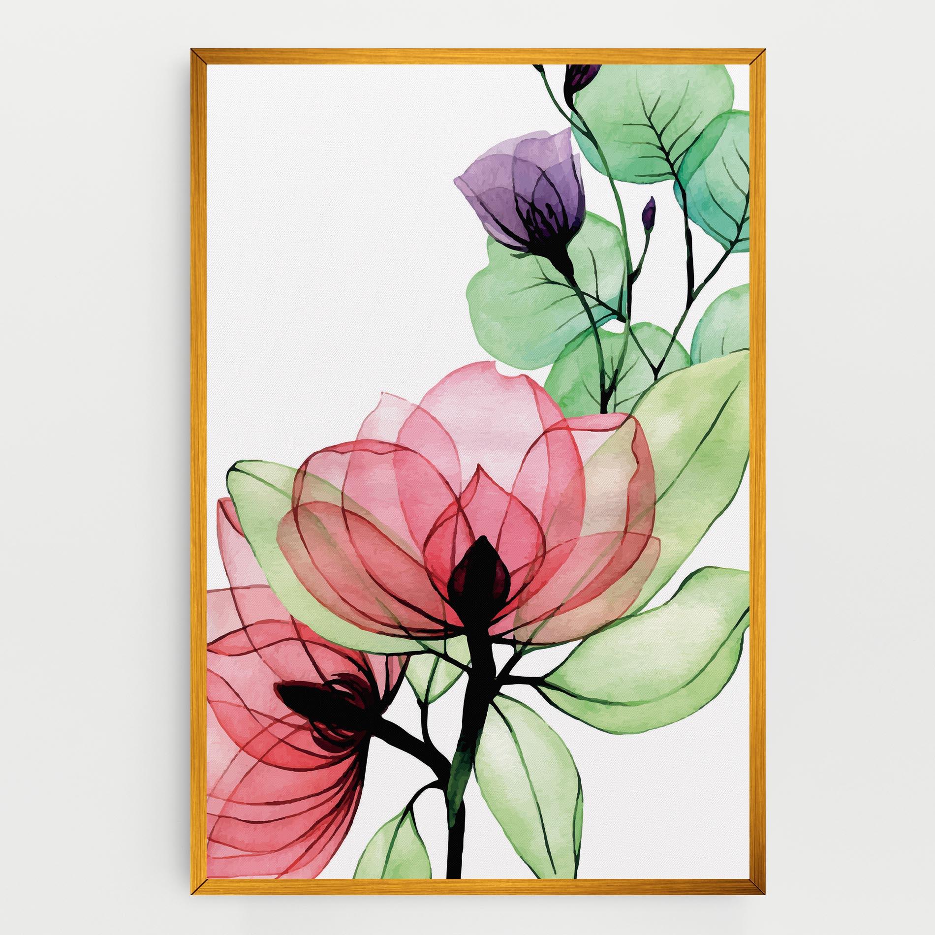 Obraz na Płótnie Pink Green Nature mockup 0