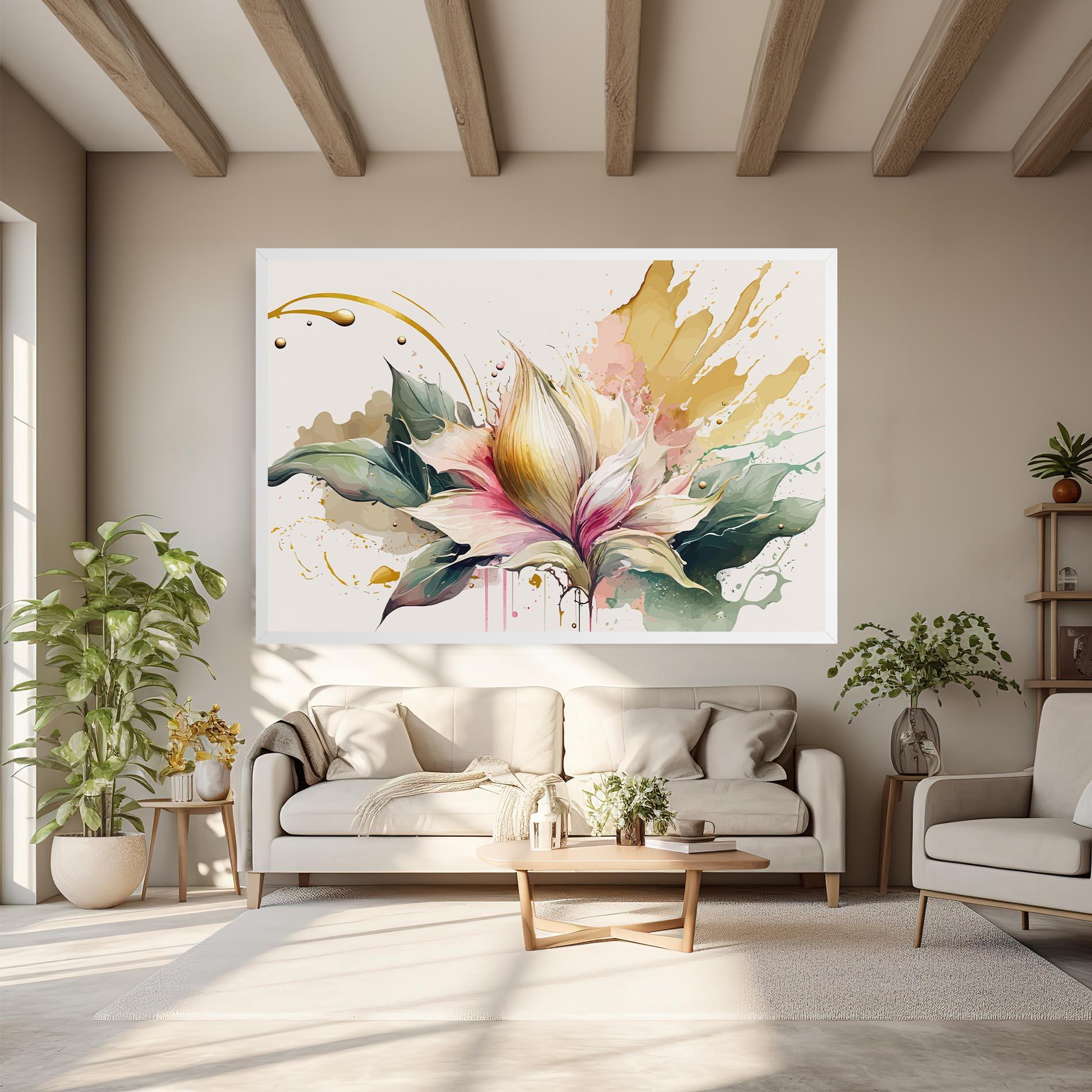 Obraz na Płótnie Cream Pink Nature mockup 6