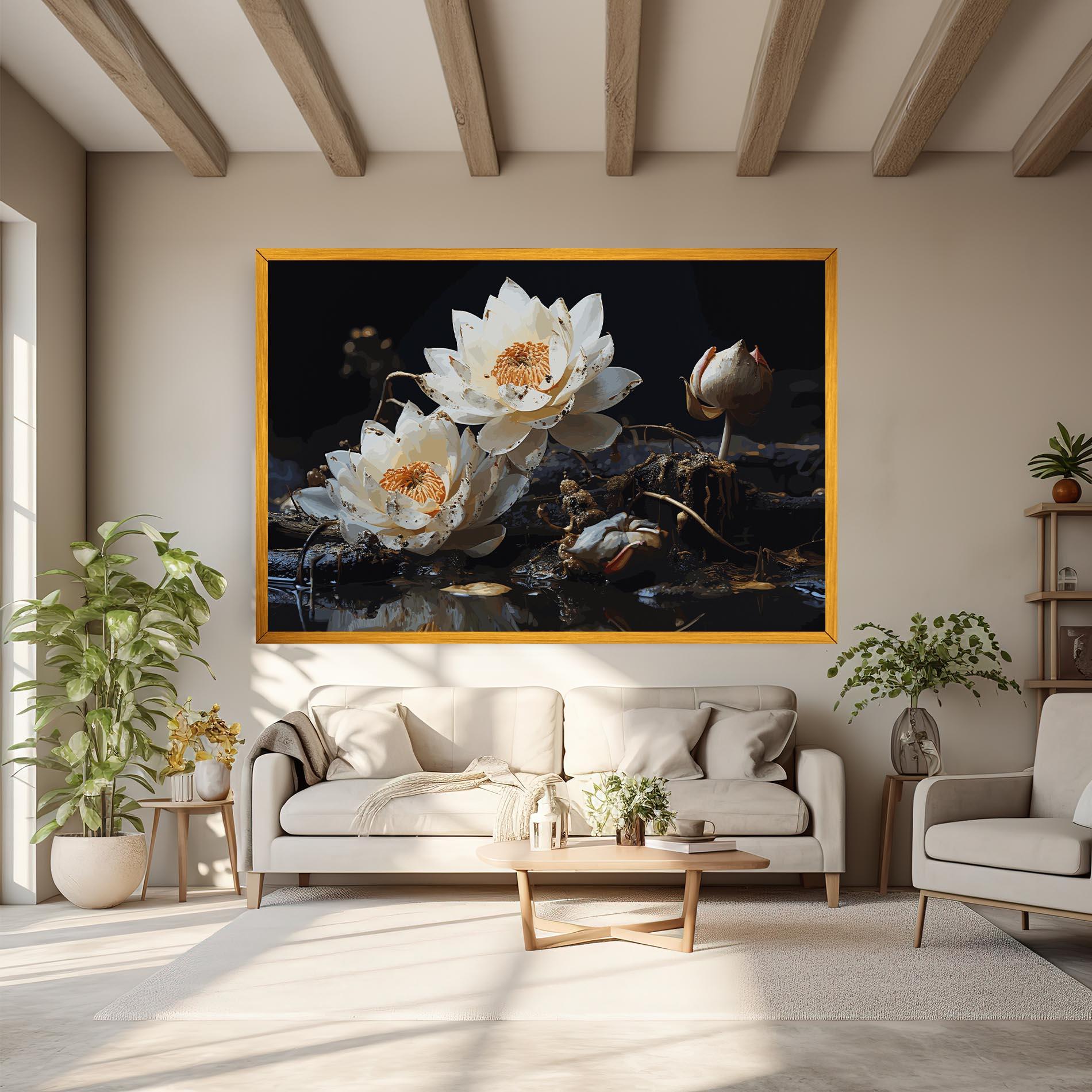 Obraz na Płótnie Beautiful White Nature mockup 6