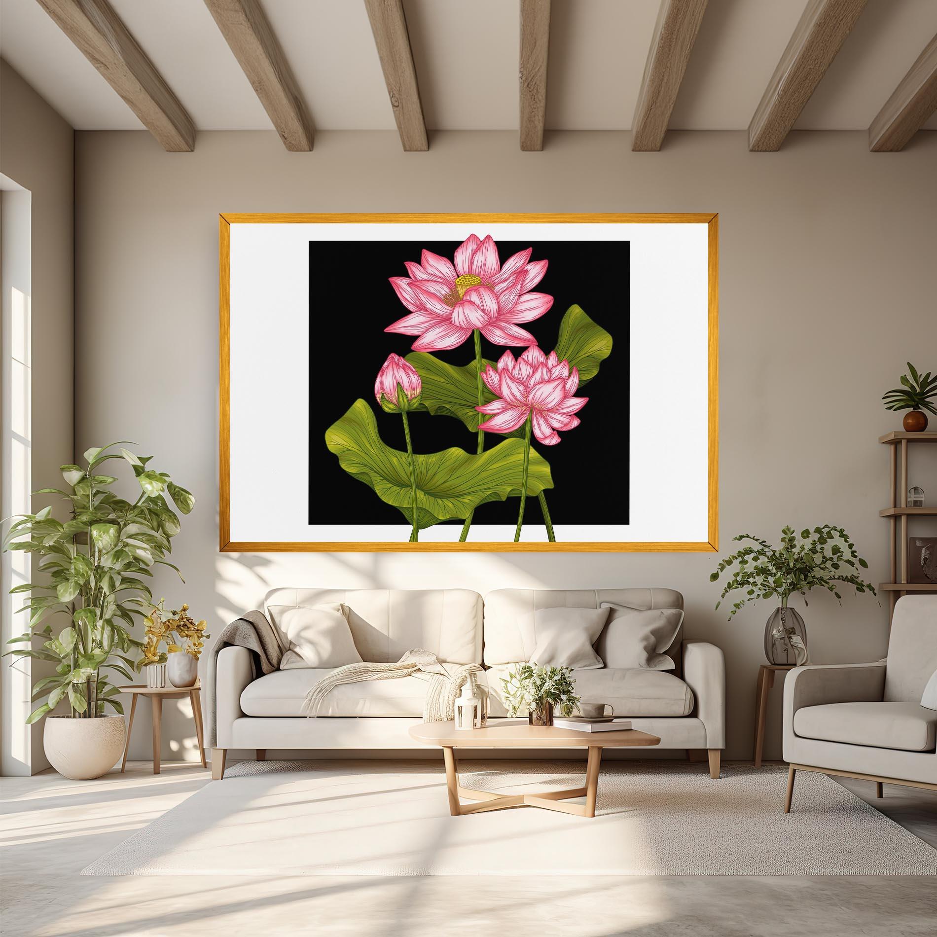 Obraz na Płótnie Feng Shui Flower mockup 6